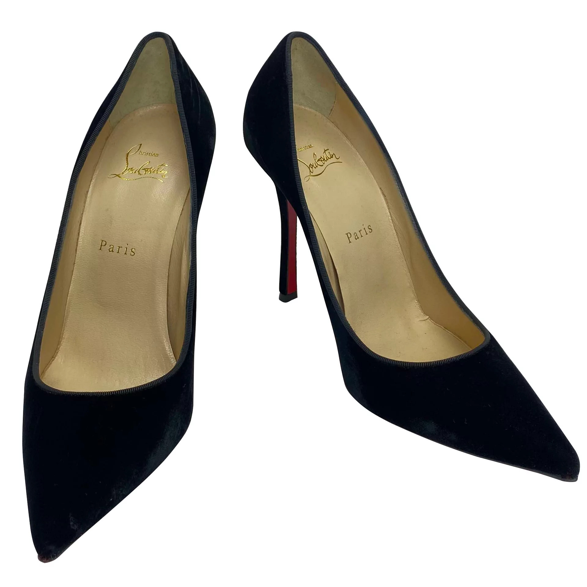 Scarpin Christian Louboutin Veludo Preto