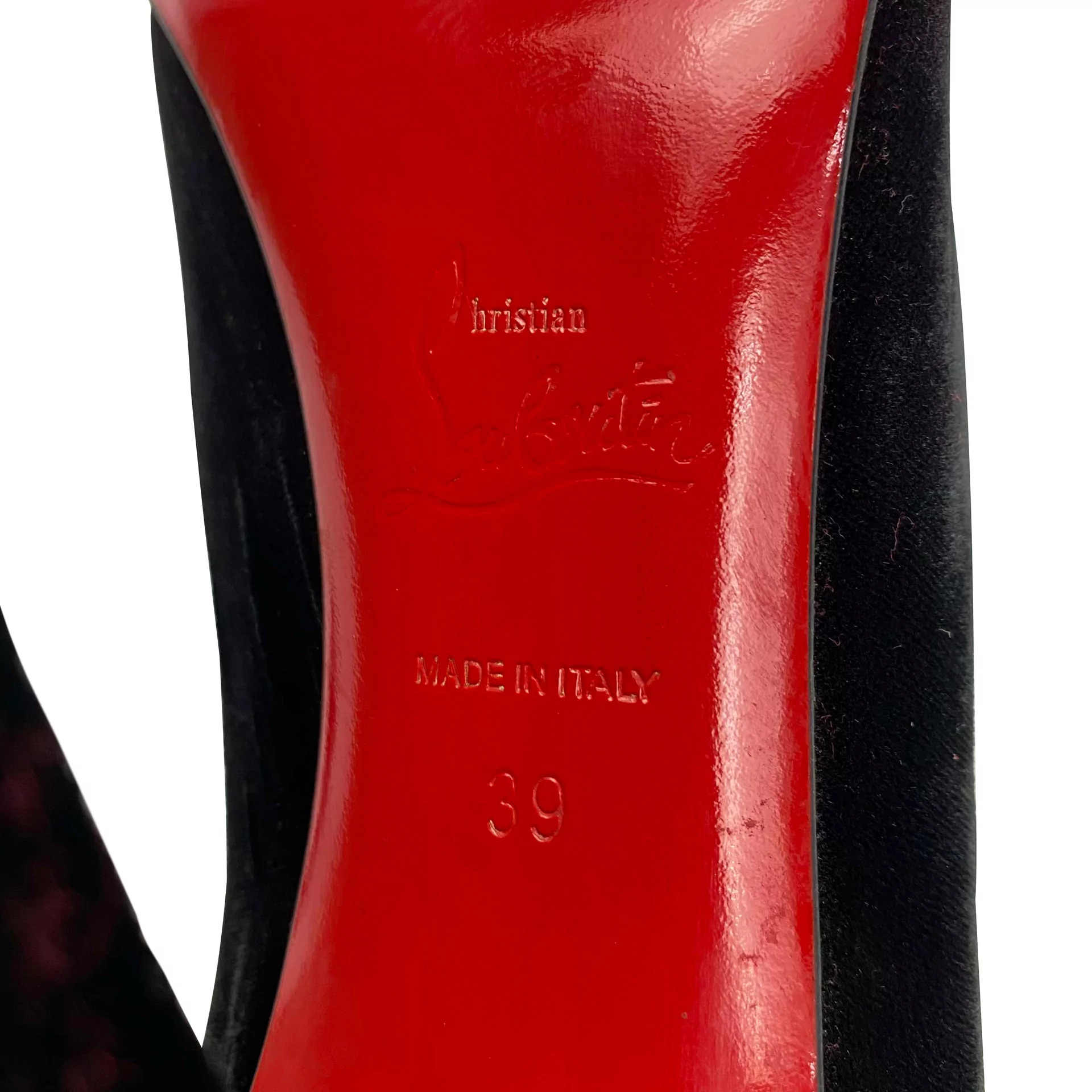 Scarpin Christian Louboutin Veludo Preto