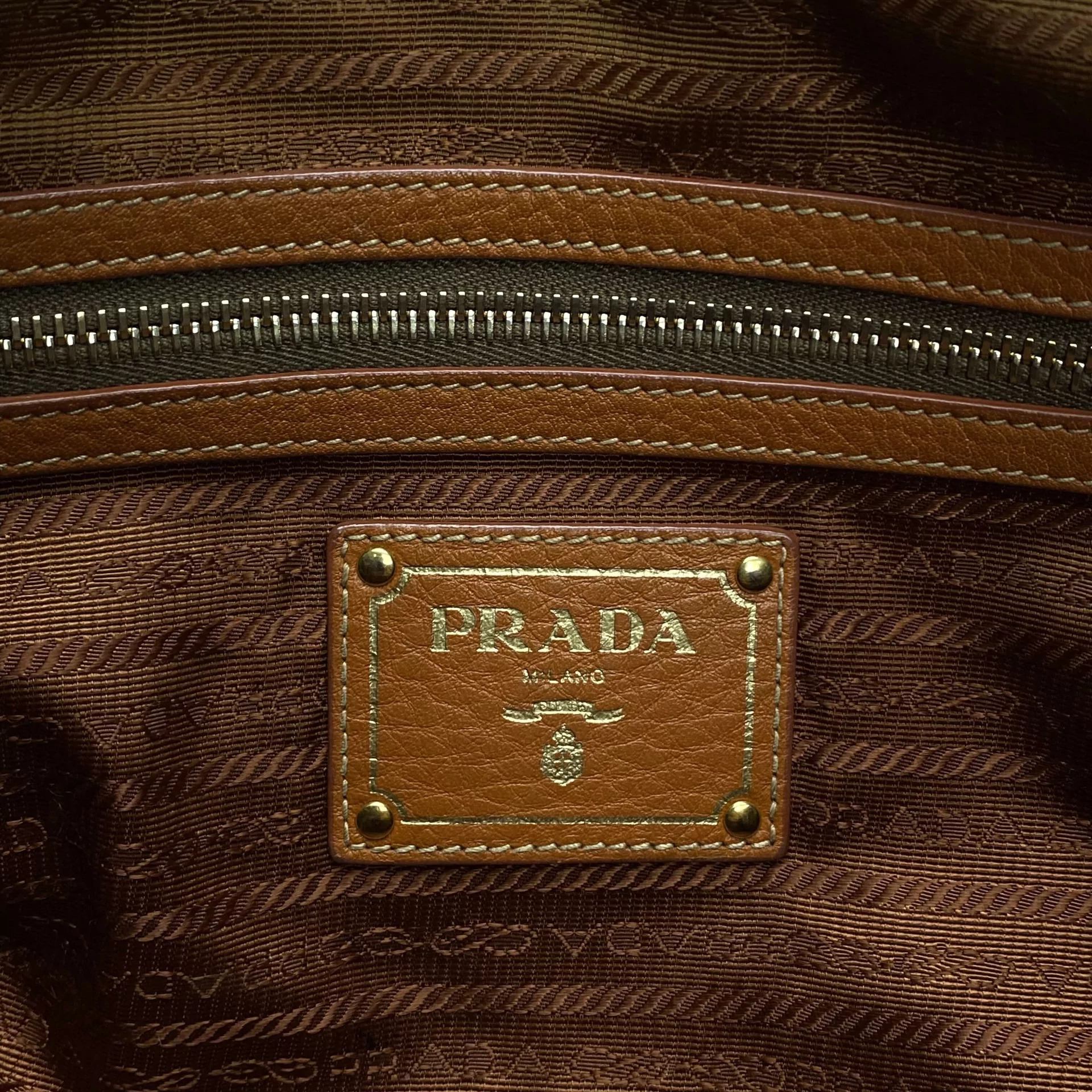 Bolsa Prada Couro Laranja