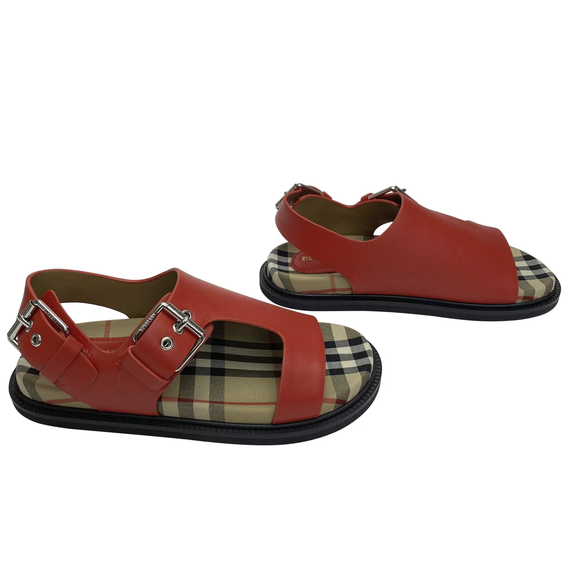 Sandália Burberry Infantil Vermelha