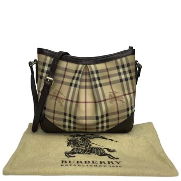 Bolsa Burberry Haymarket Check Hartham Crossbody