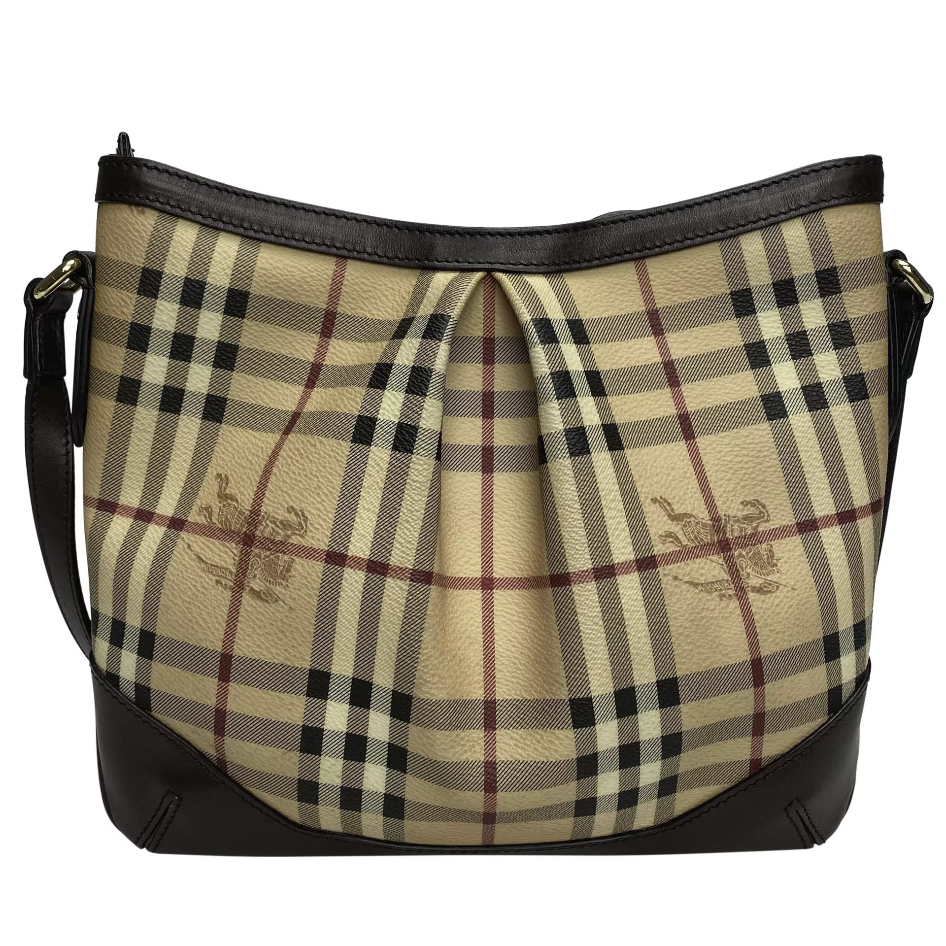 Bolsa Burberry Haymarket Check Hartham Crossbody