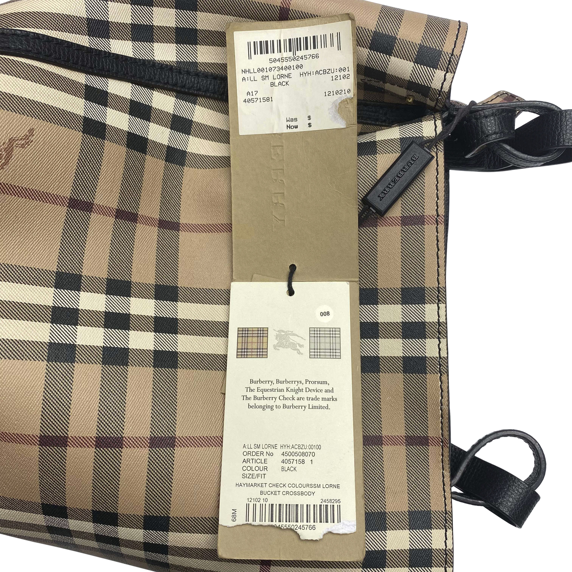 Bolsa Burberry Bucket Xadrez