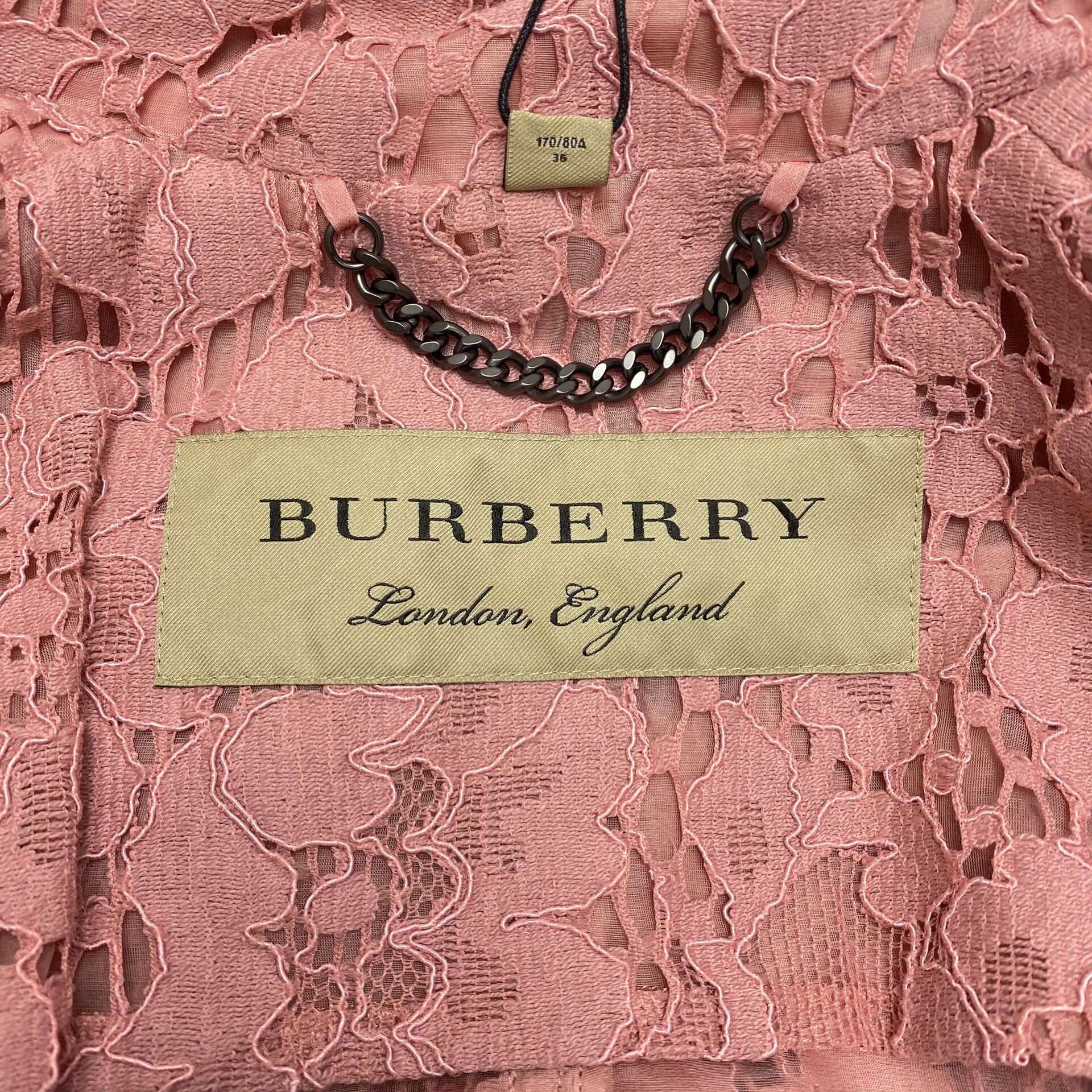 Trench Coat Rendado Burberry Rosa