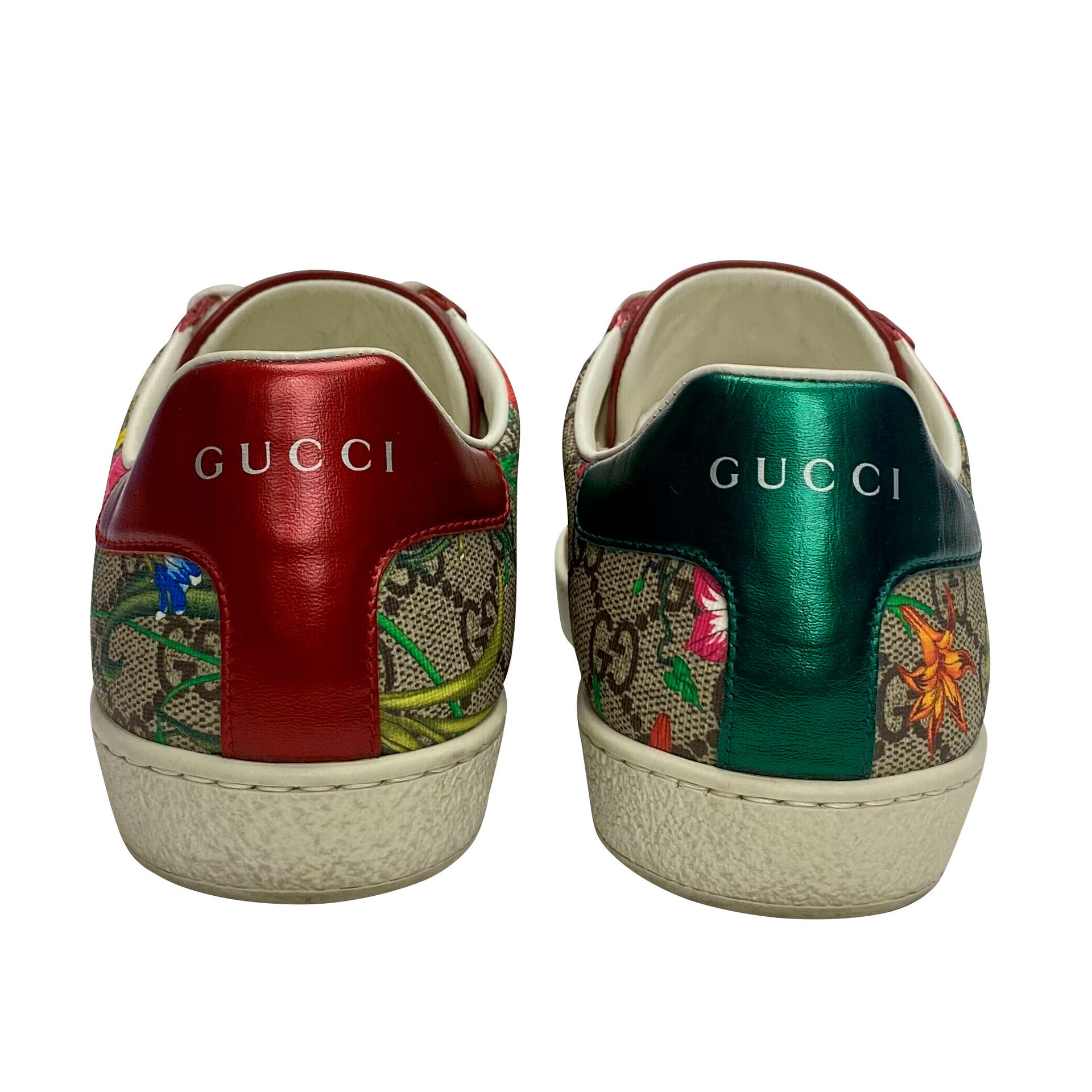 Tênis Gucci Canvas Floral com Faixa Web
