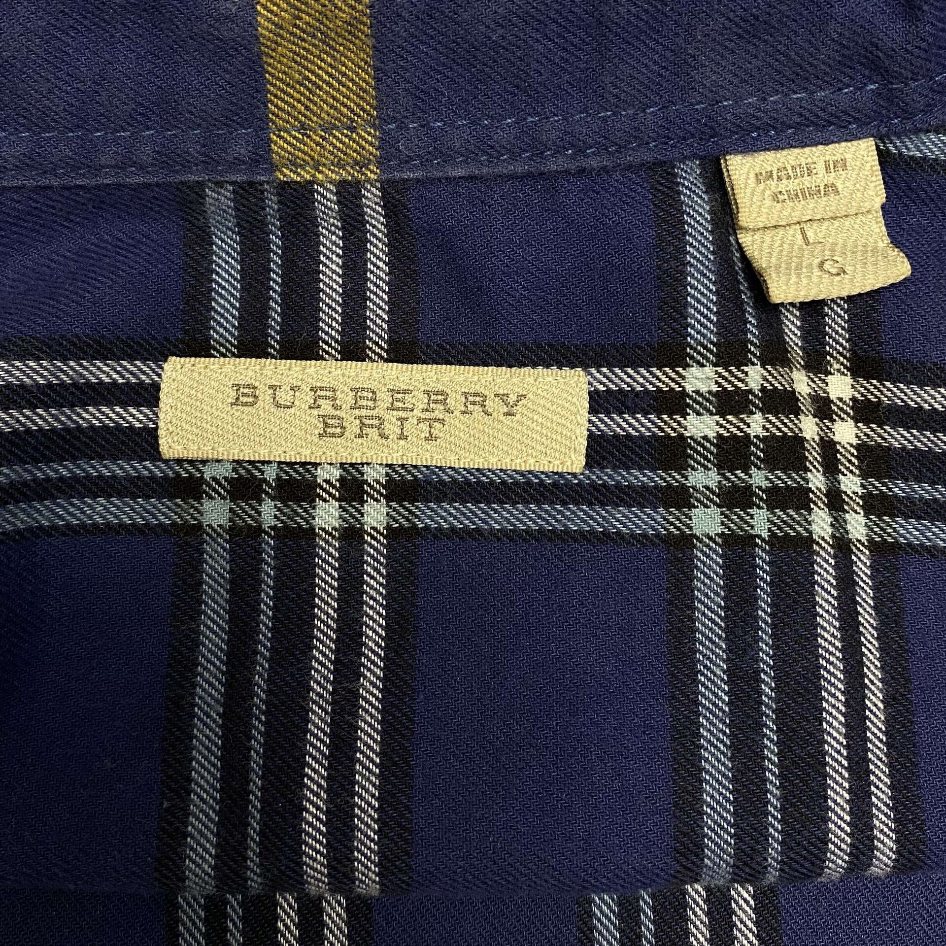 Camisa Burberry Xadrez Azul