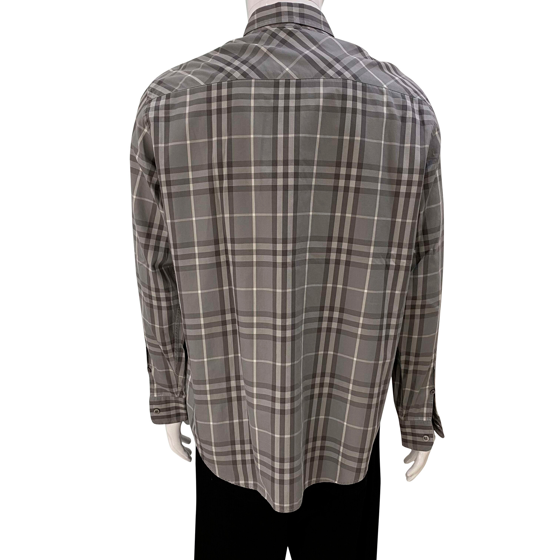 Camisa Burberry Xadrez Cinza