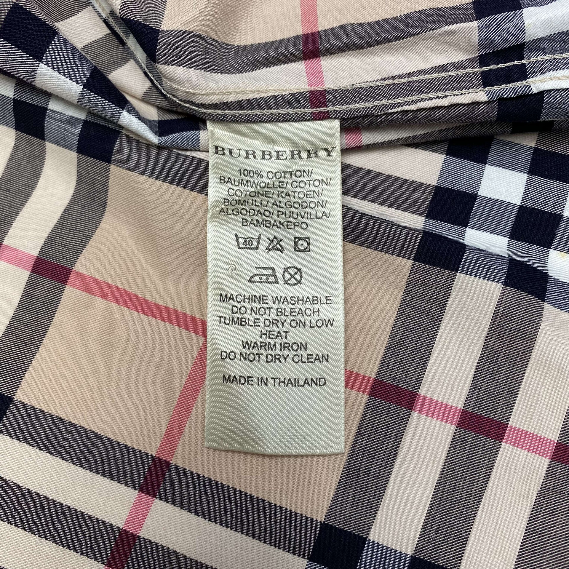 Camisa Burberry Xadrez Tradicional