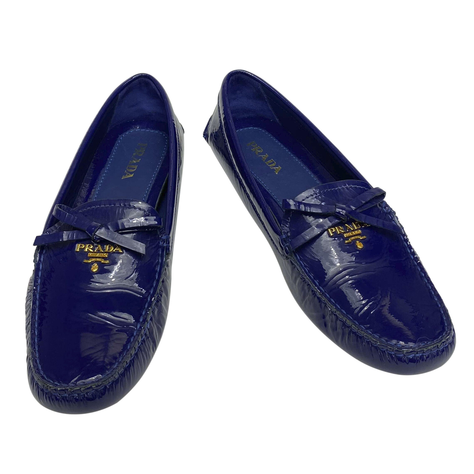 Mocassim Prada Verniz Azul