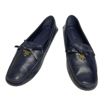 Mocassim Prada Couro Azul Marinho