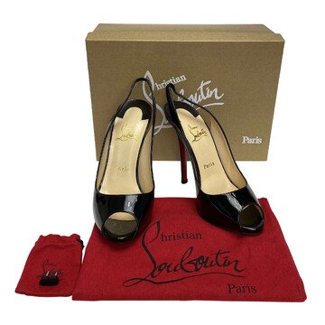 Sapato Christian Louboutin Gamma Talon 120 Verniz Preto