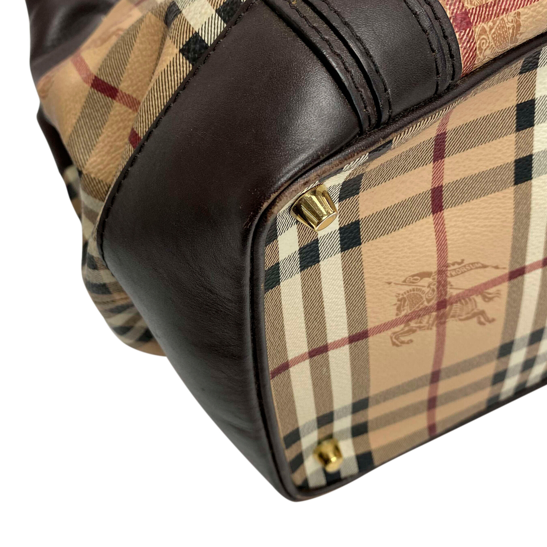 Bolsa Burberry Haymarket Check Belted