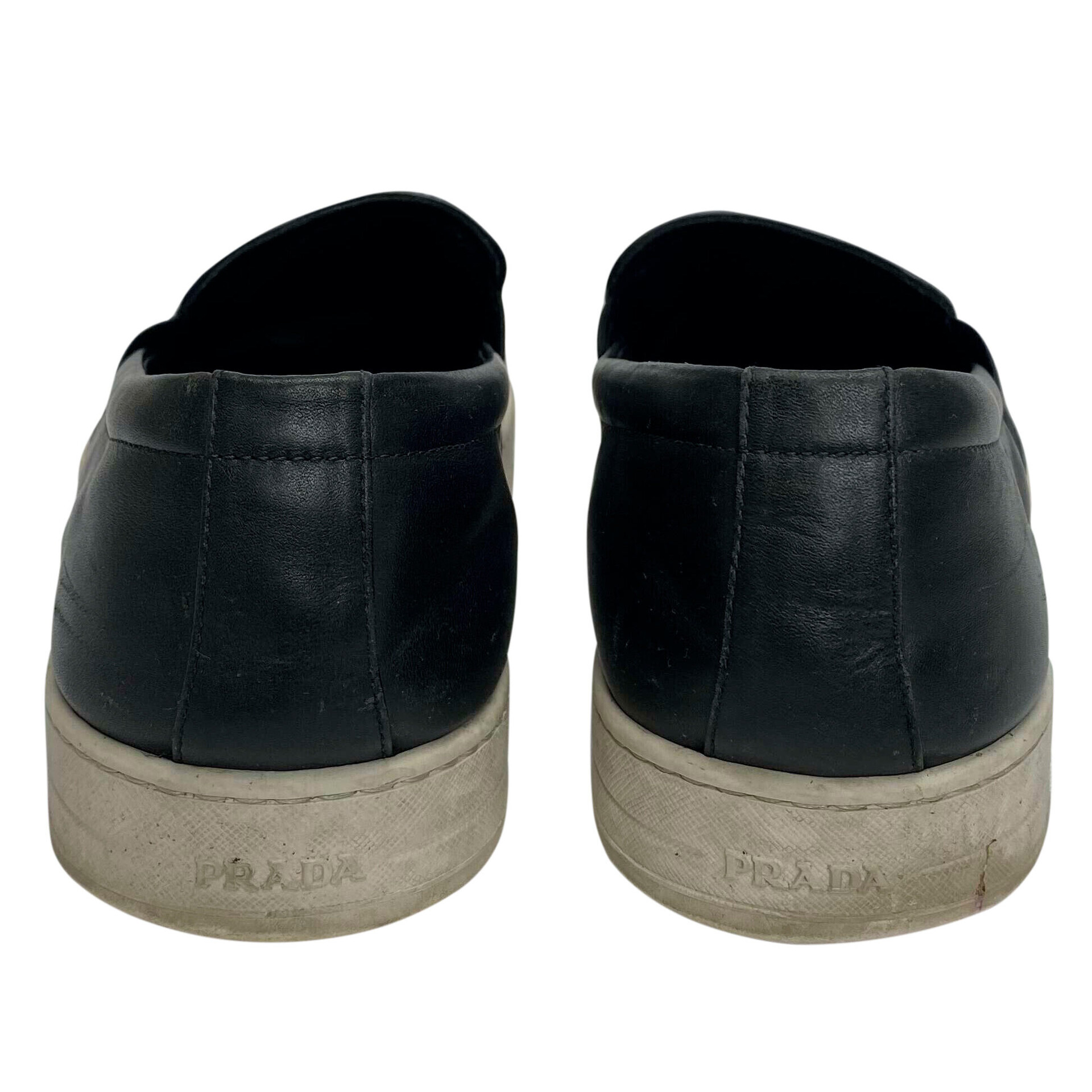 Tênis Prada Slip On Couro Preto