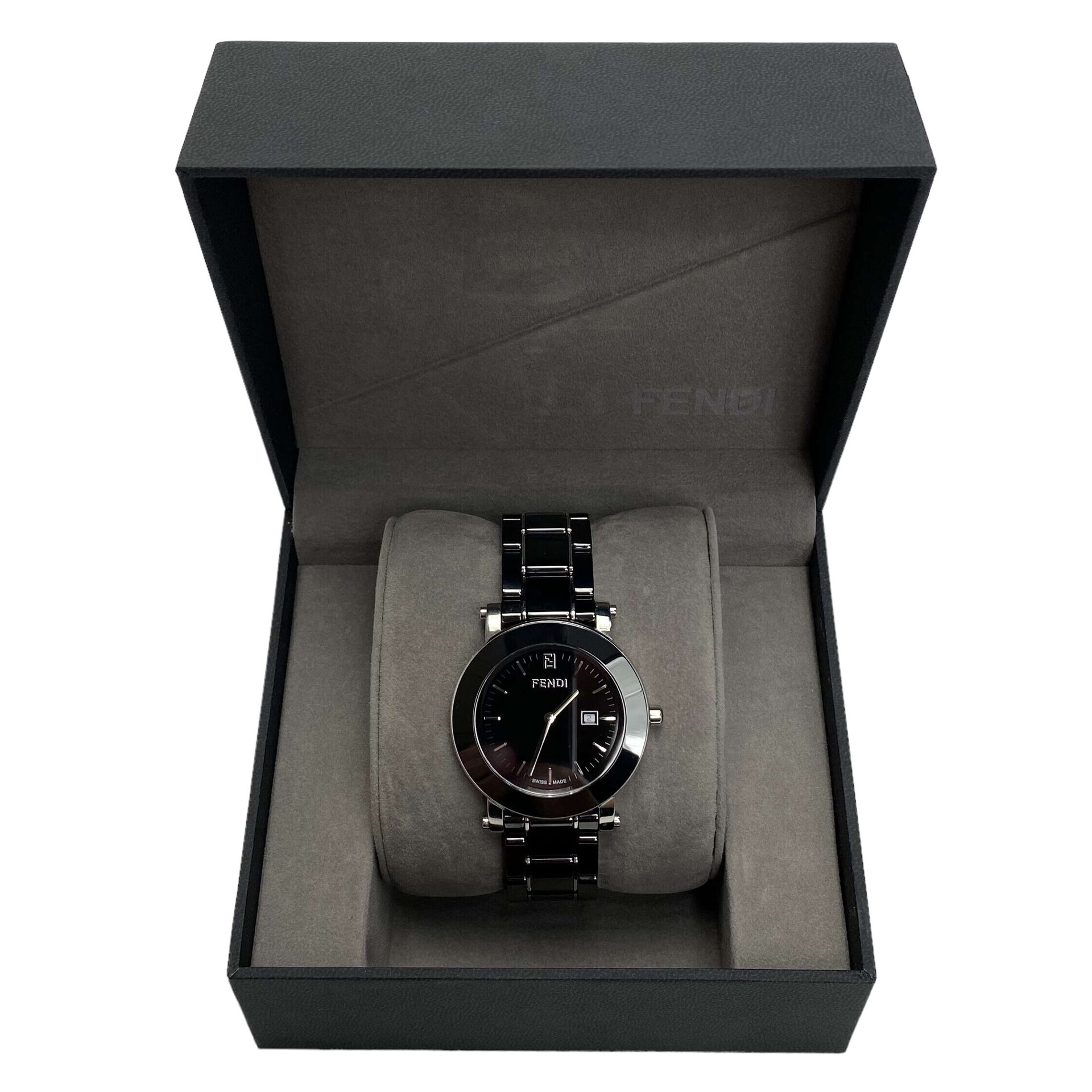 Fendi Relógio feminino FE621210 com mostrador preto