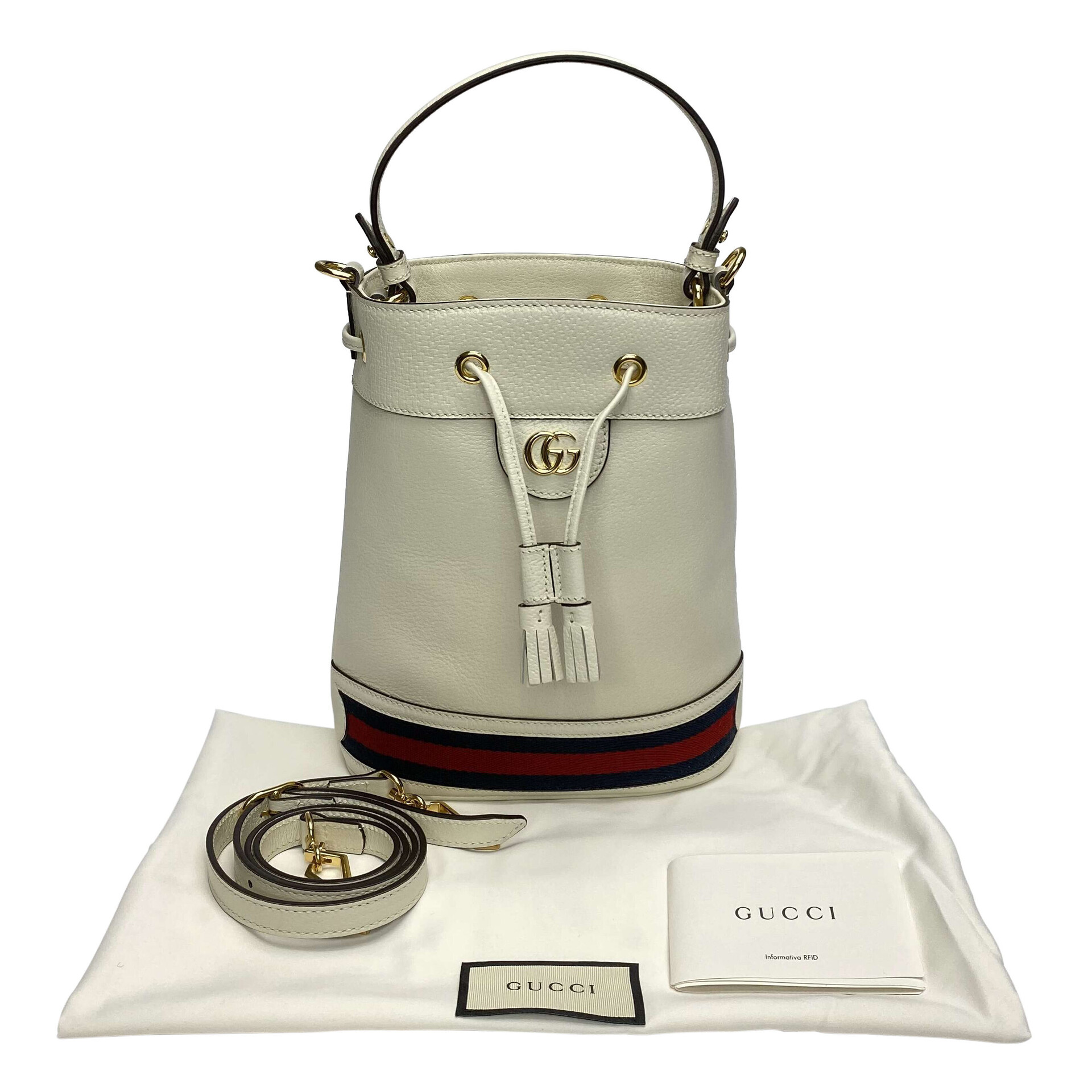 Bolsa Gucci Bucket Ophidia Off White