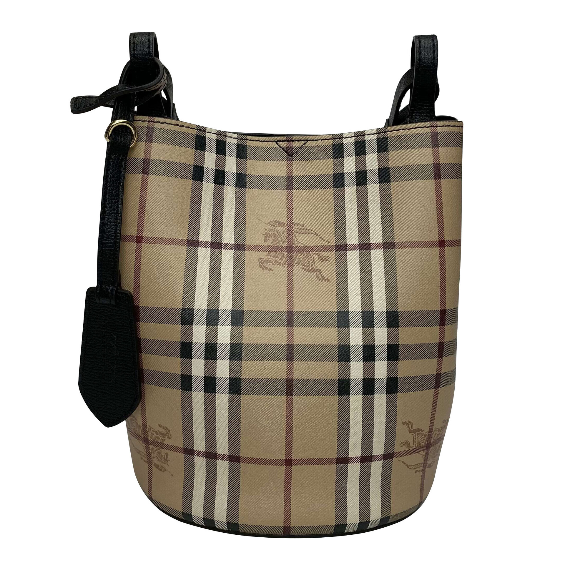 Bolsa Burberry Bucket Xadrez Tradicional