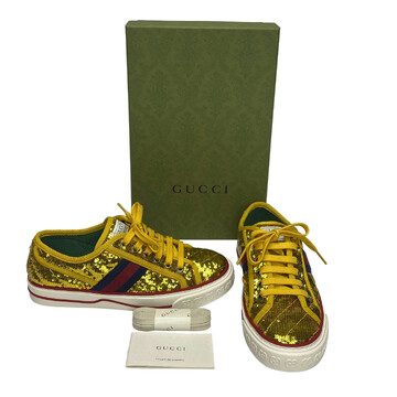Sneaker Gucci 1977 High Top Paetês Dourado
