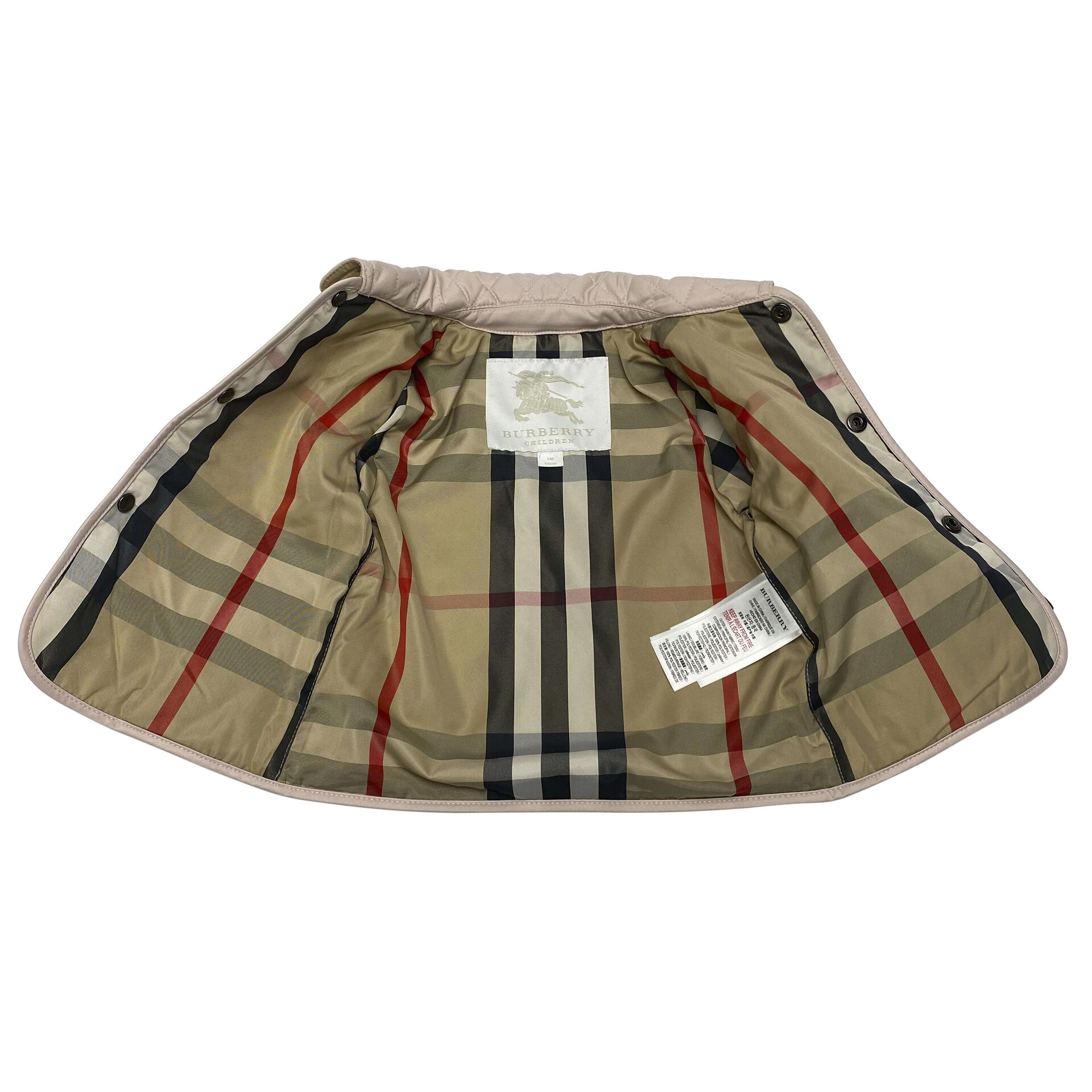 Casaco Burberry Infantil  Matelassê Rosa