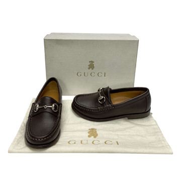 Mocassim Gucci Infantil Couro Marrom