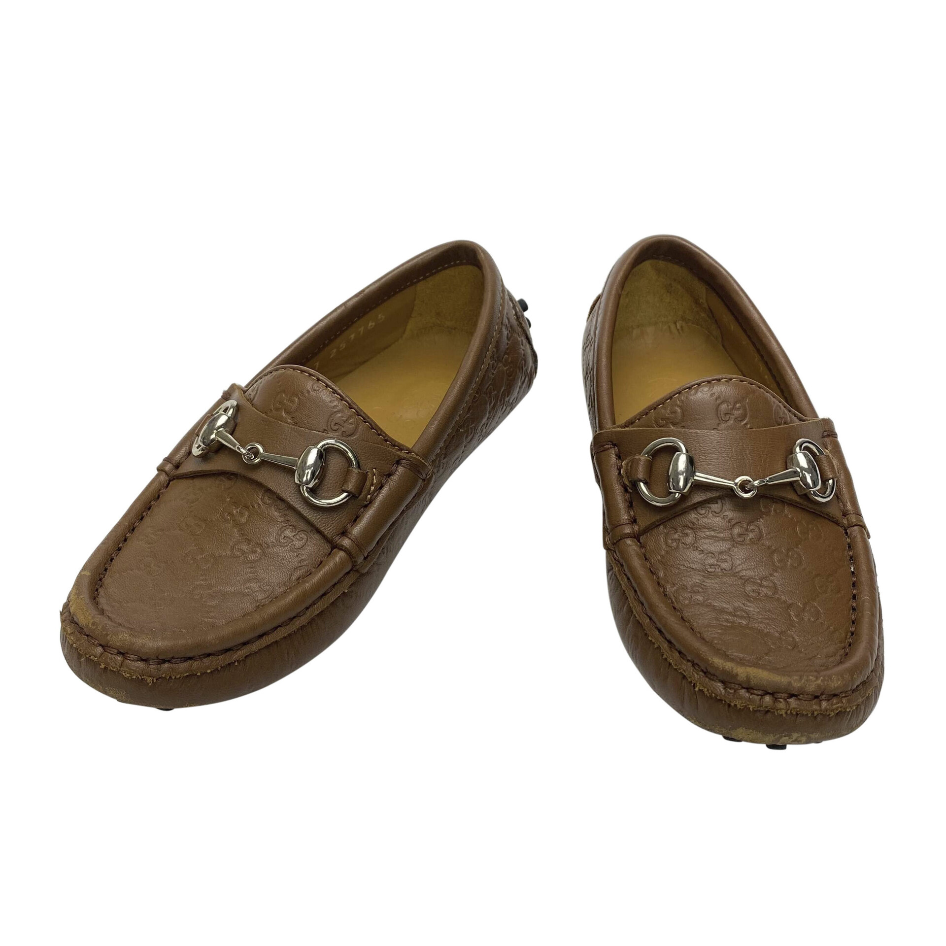 Mocassim Gucci Infantil Couro Caramelo