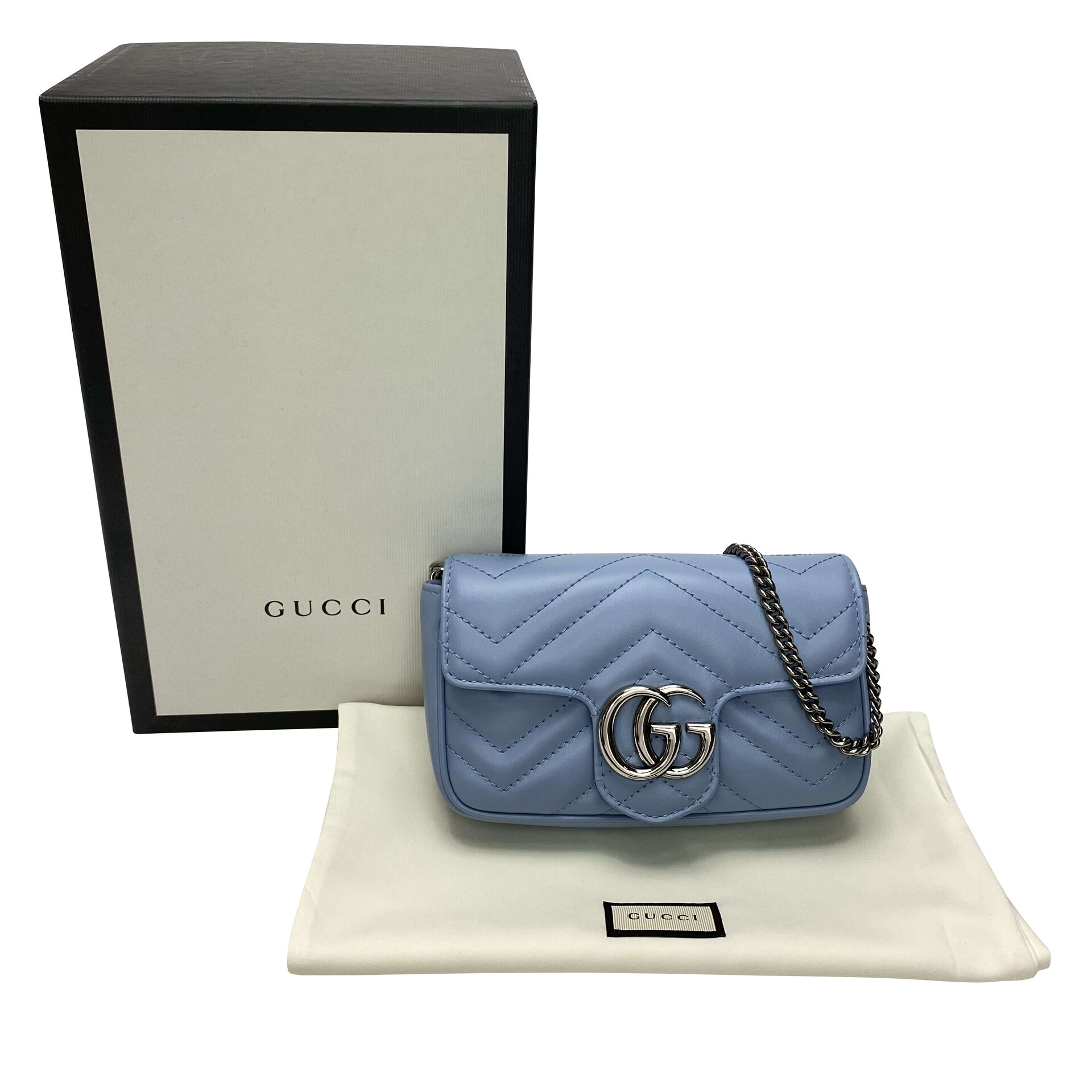 Bolsa Gucci GG Marmont Super Mini Azul