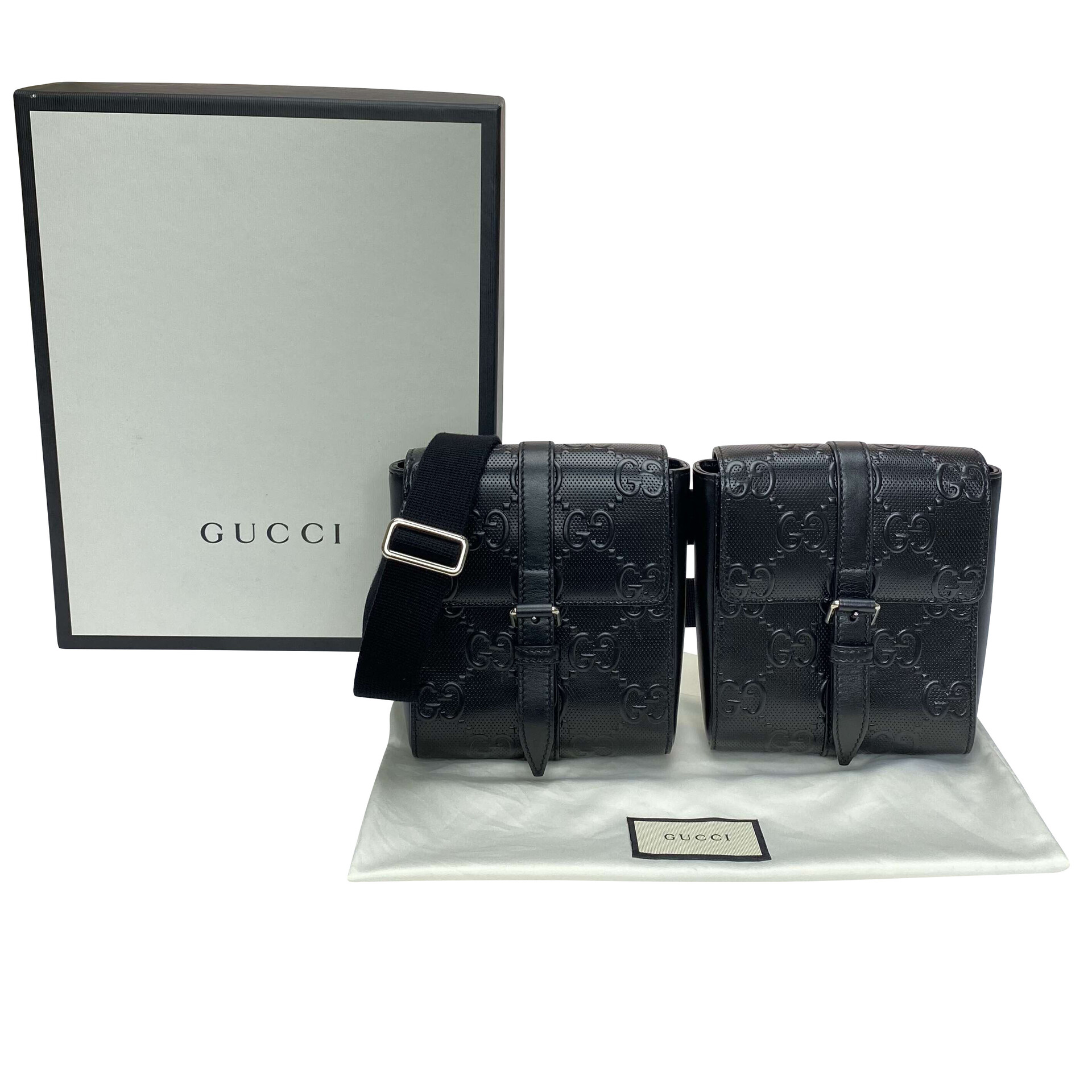 Pochete Gucci Couro Preto