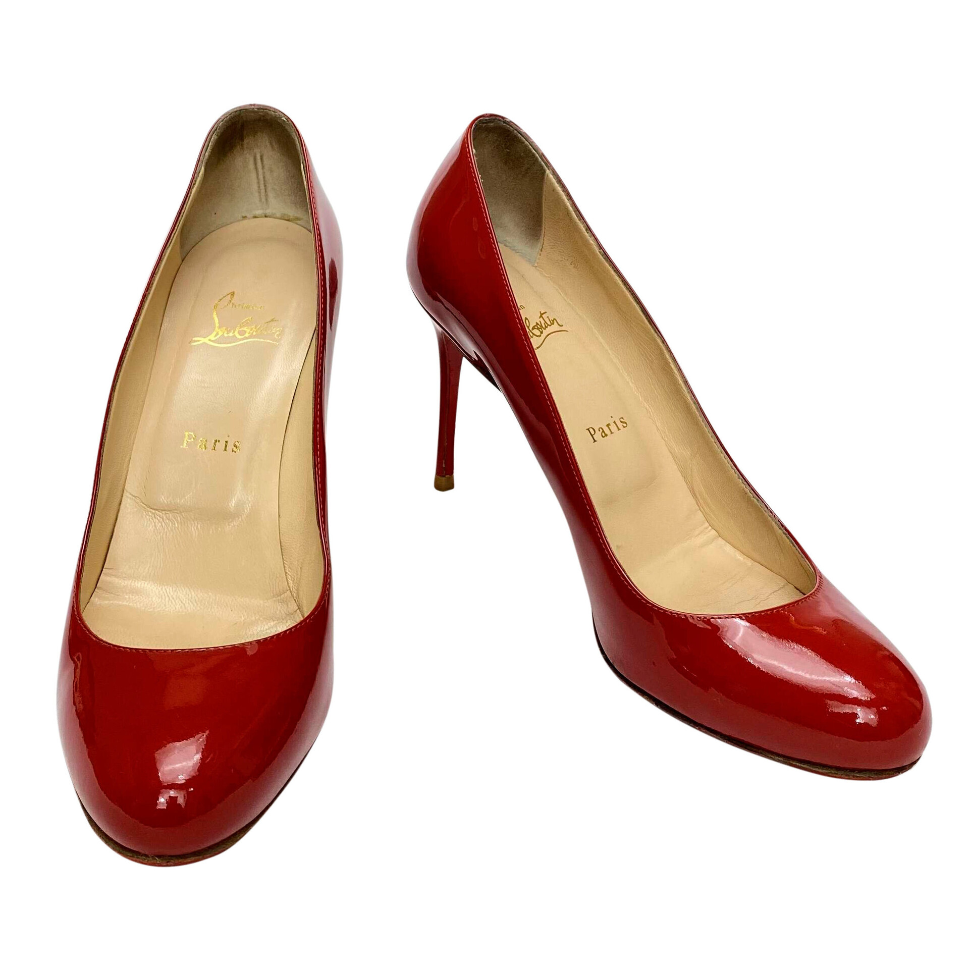 Sapato Christian Louboutin Verniz Vermelho