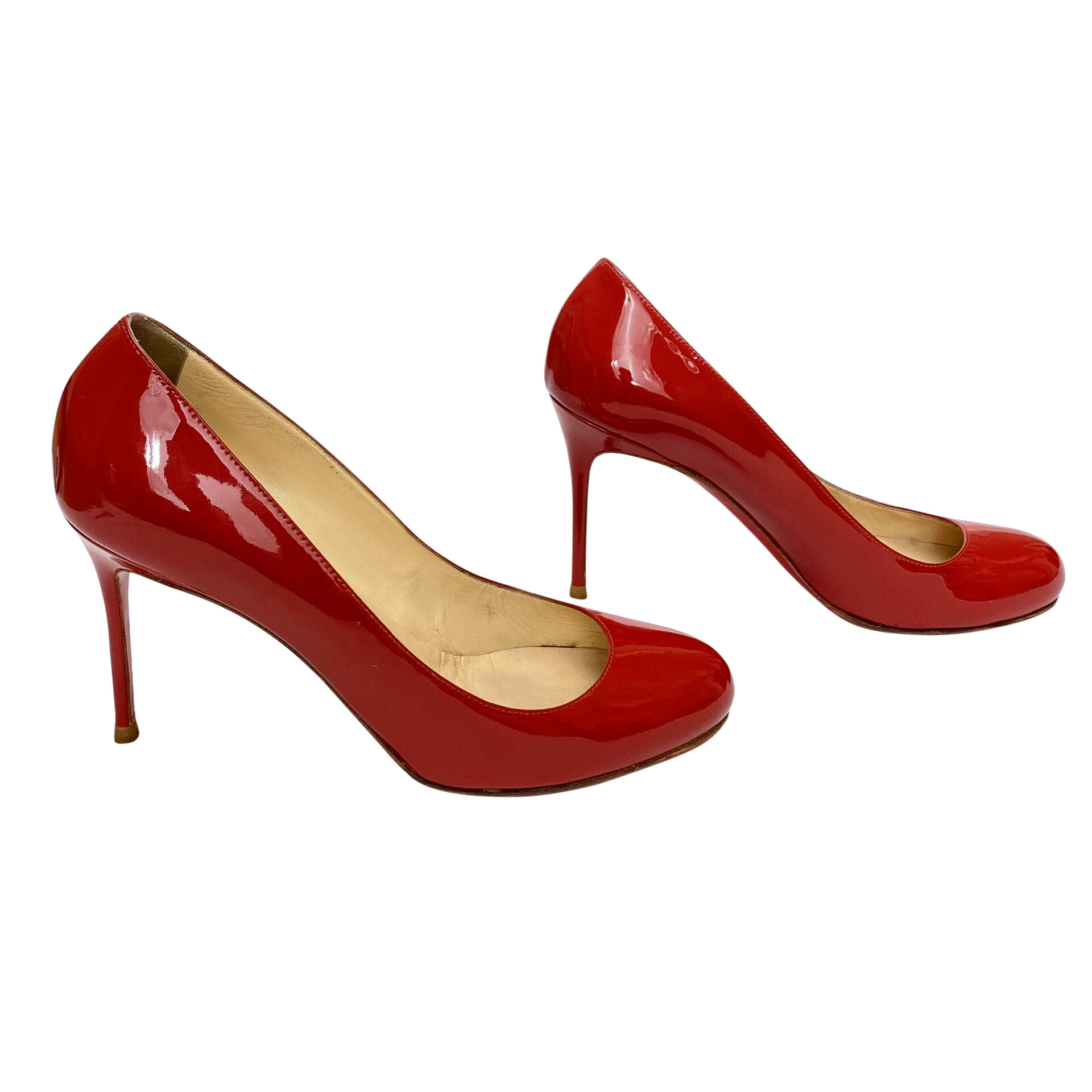 Sapato Christian Louboutin Verniz Vermelho