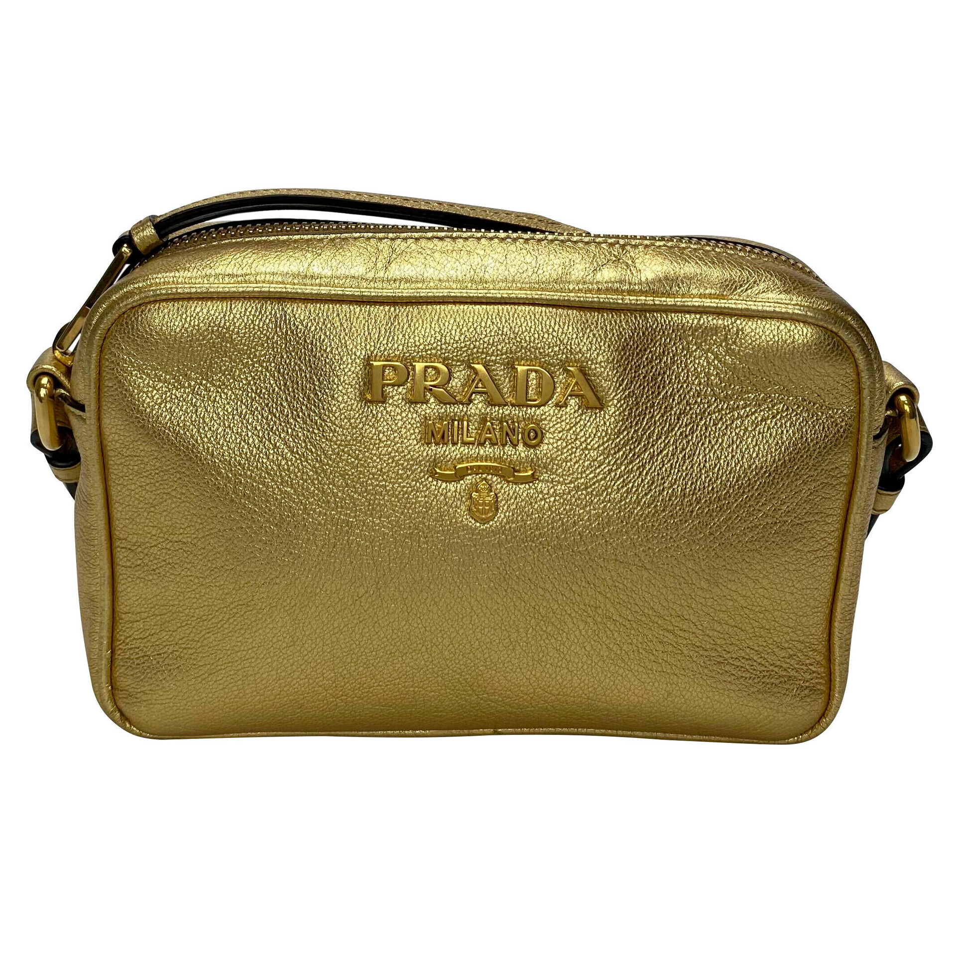 Bolsa Prada Crossbody Dourada