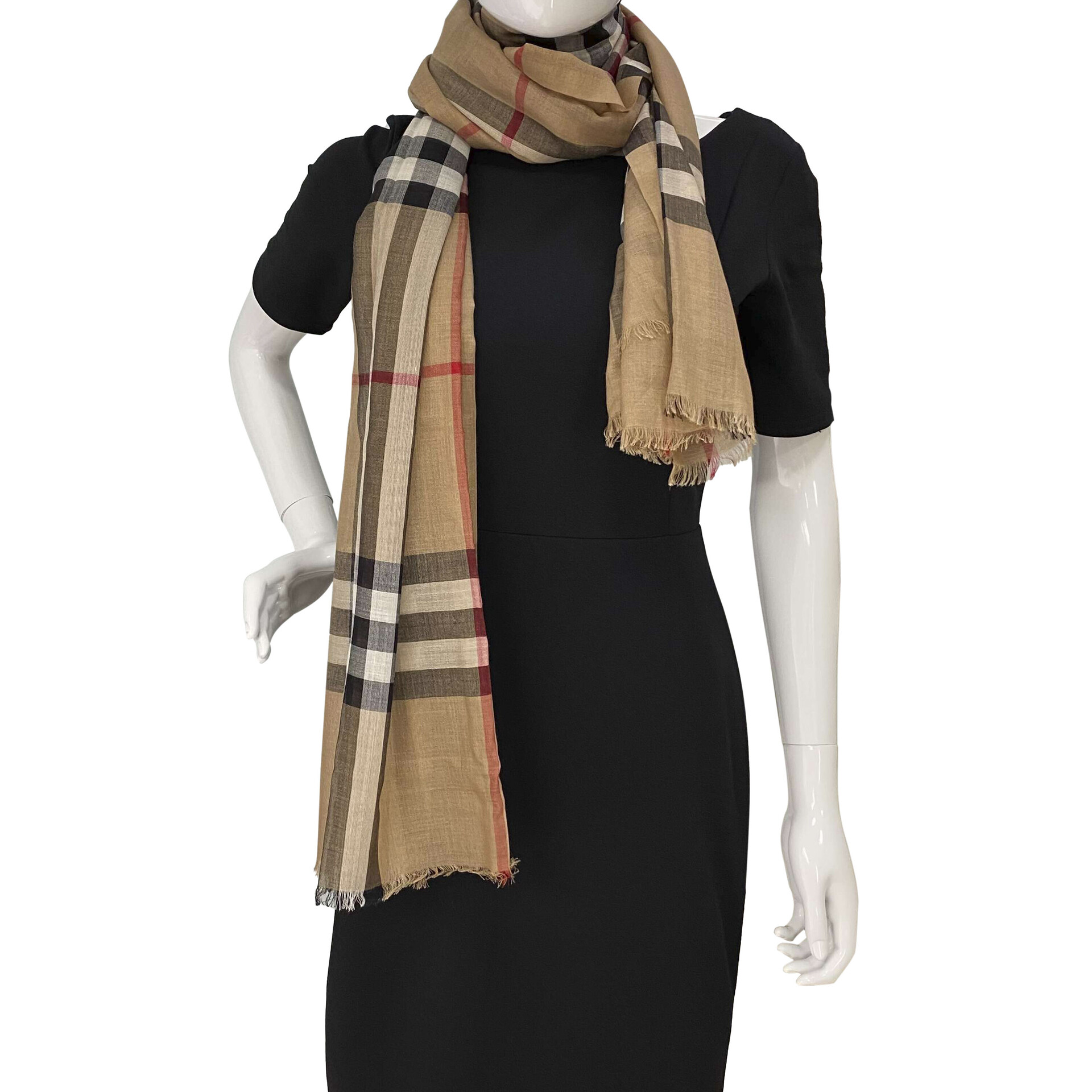 Pashmina Burberry Xadrez Tradicional