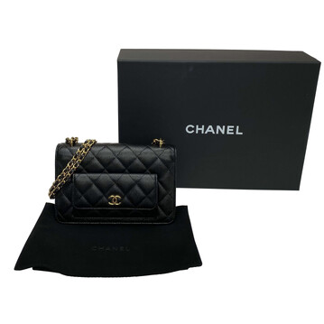 Bolsa Chanel Couro Caviar Preto