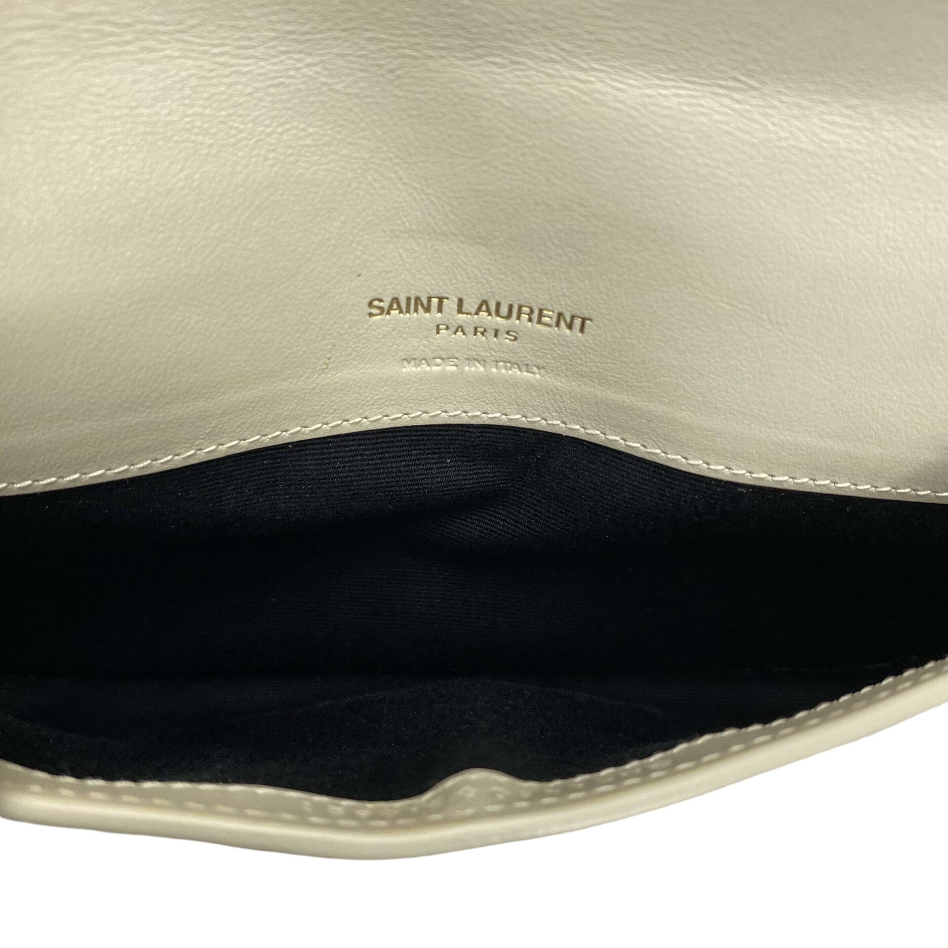 Bolsa Porta-Celular Saint Laurent Croco Off White