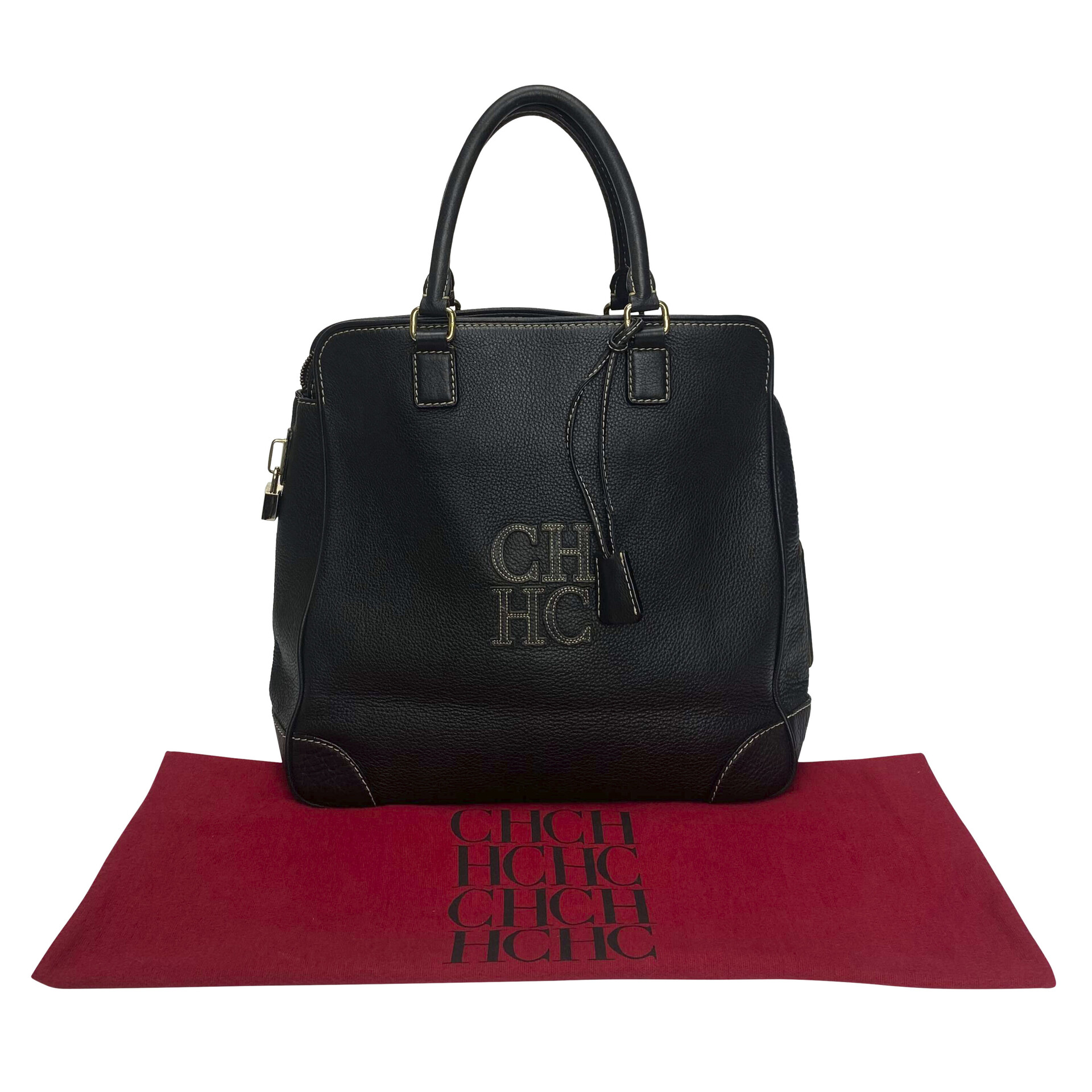 Bolsa Carolina Herrera Couro Preto