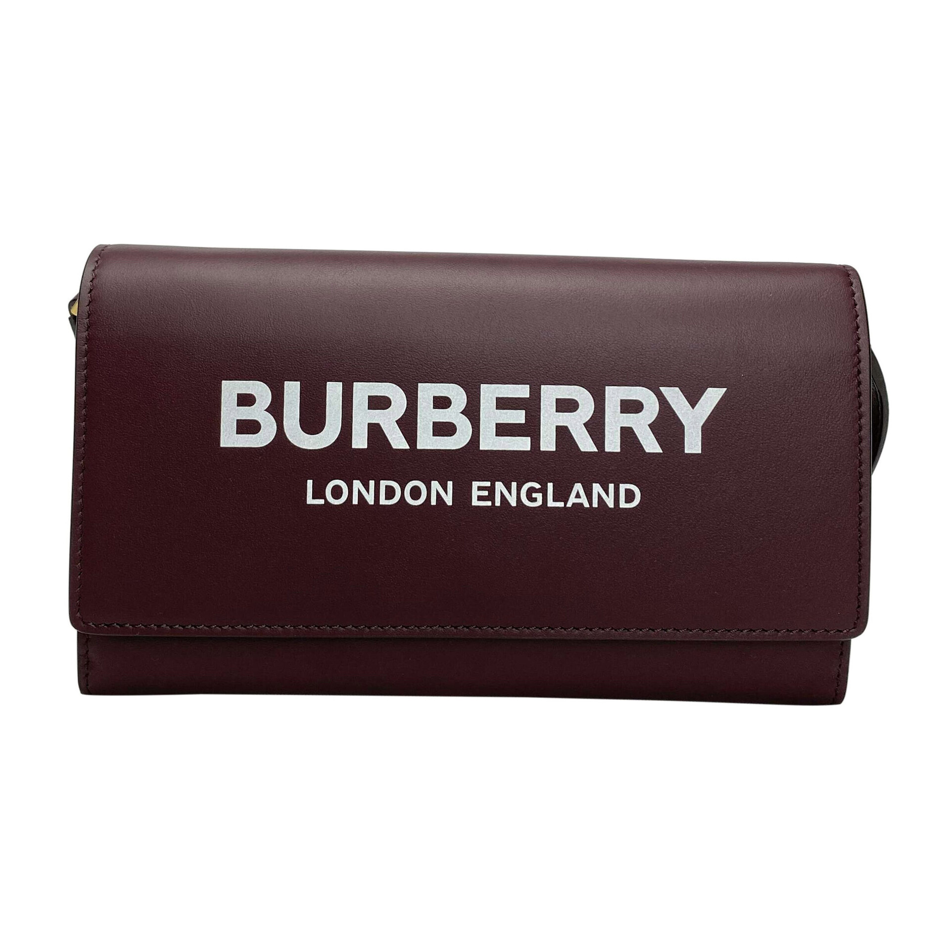 Bolsa Burberry Hazelmere Couro Vinho