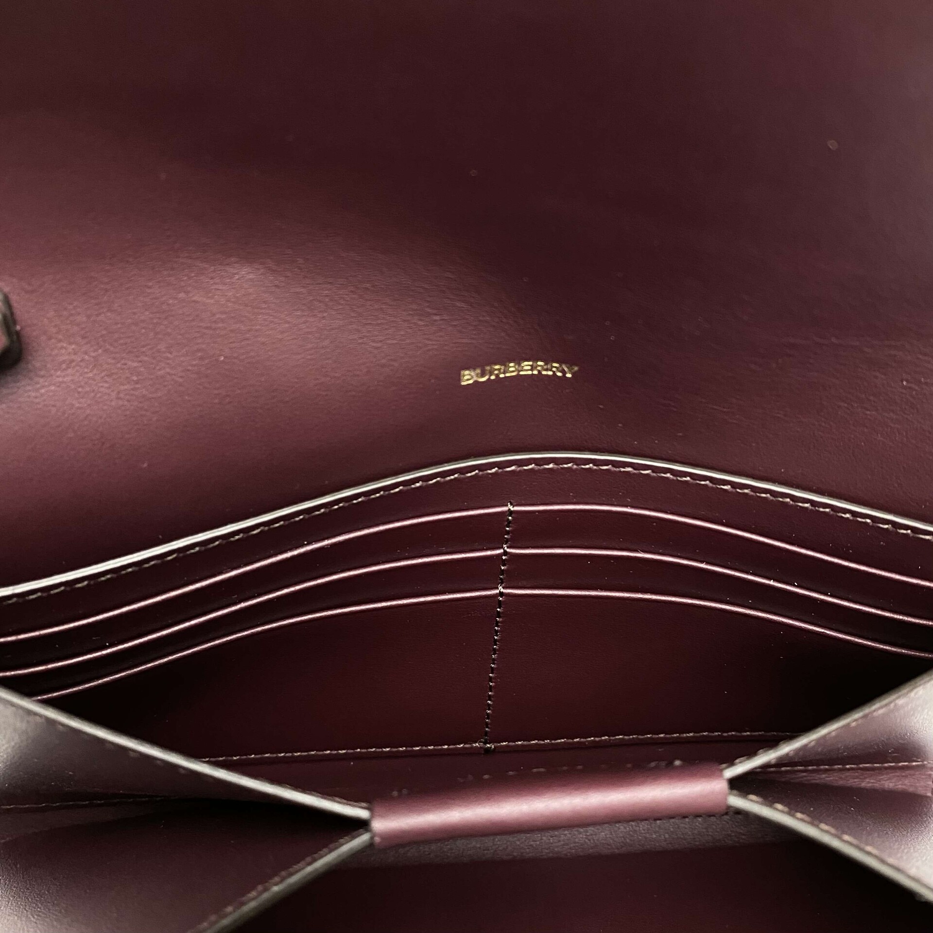 Bolsa Burberry Hazelmere Couro Vinho