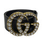 Cinto Gucci GG Crystal Preto