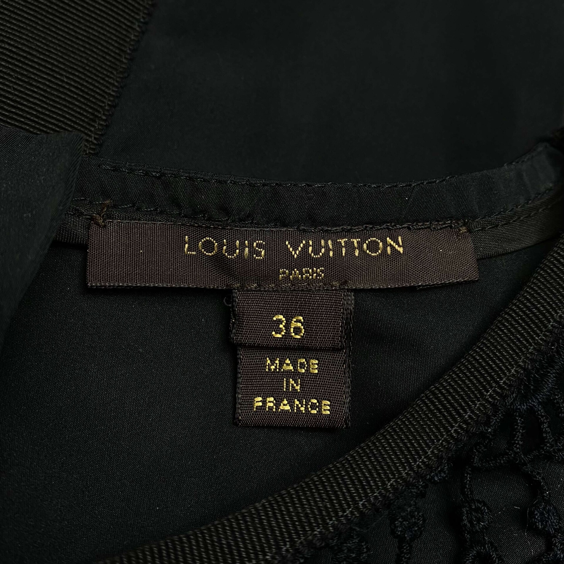 Vestido Louis Vuitton Renda Preta