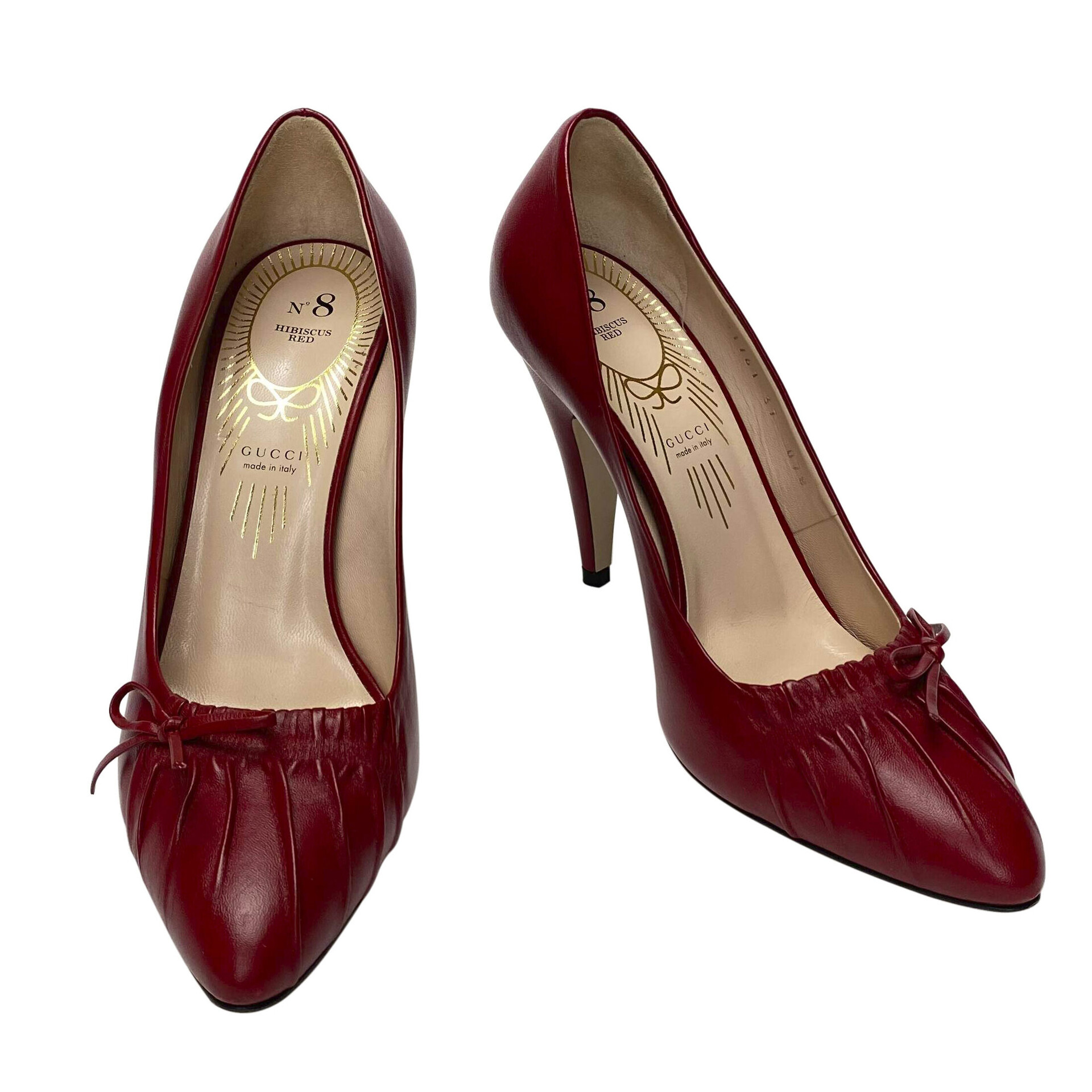 Scarpin Gucci N8 Hibiscus Red Vermelho