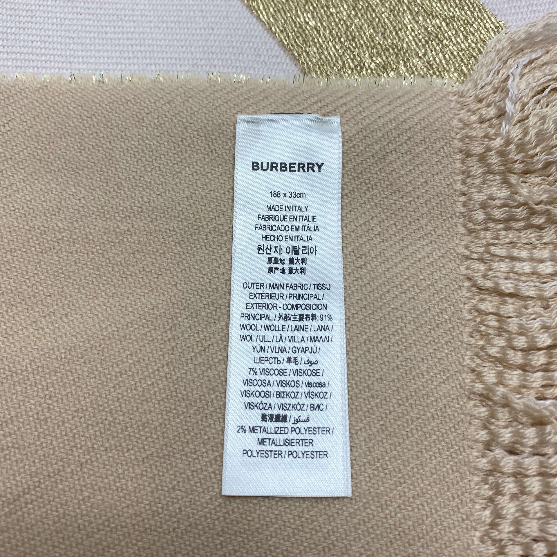 Cachecol Burberry Nude