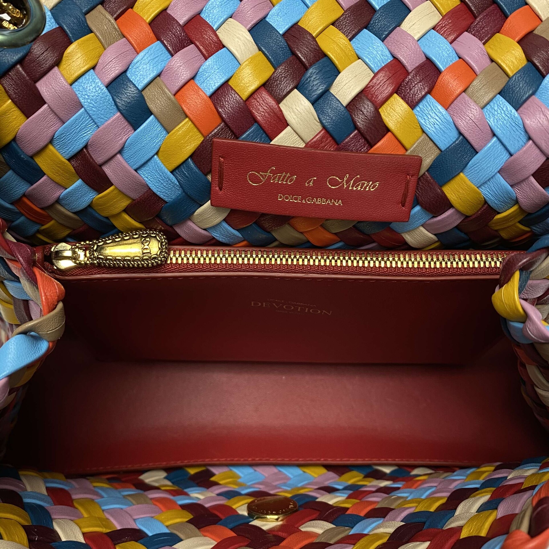 Bolsa Dolce & Gabbana Devotion Intreciatto Colorida