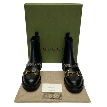 Bota Gucci Horsebit Preta
