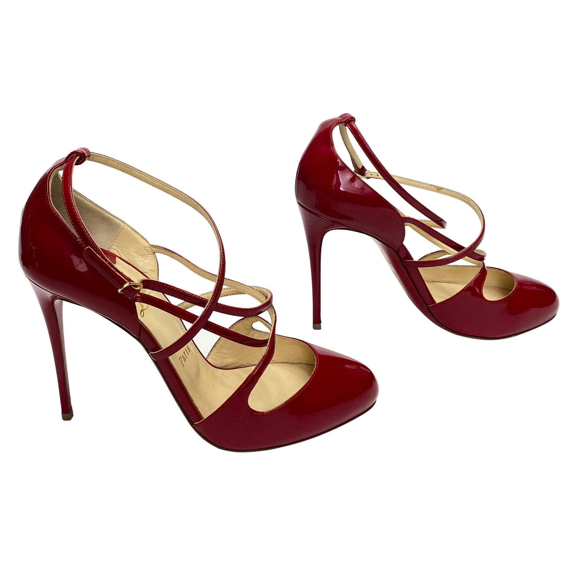 Sapato Christian Louboutin Verniz Vermelho