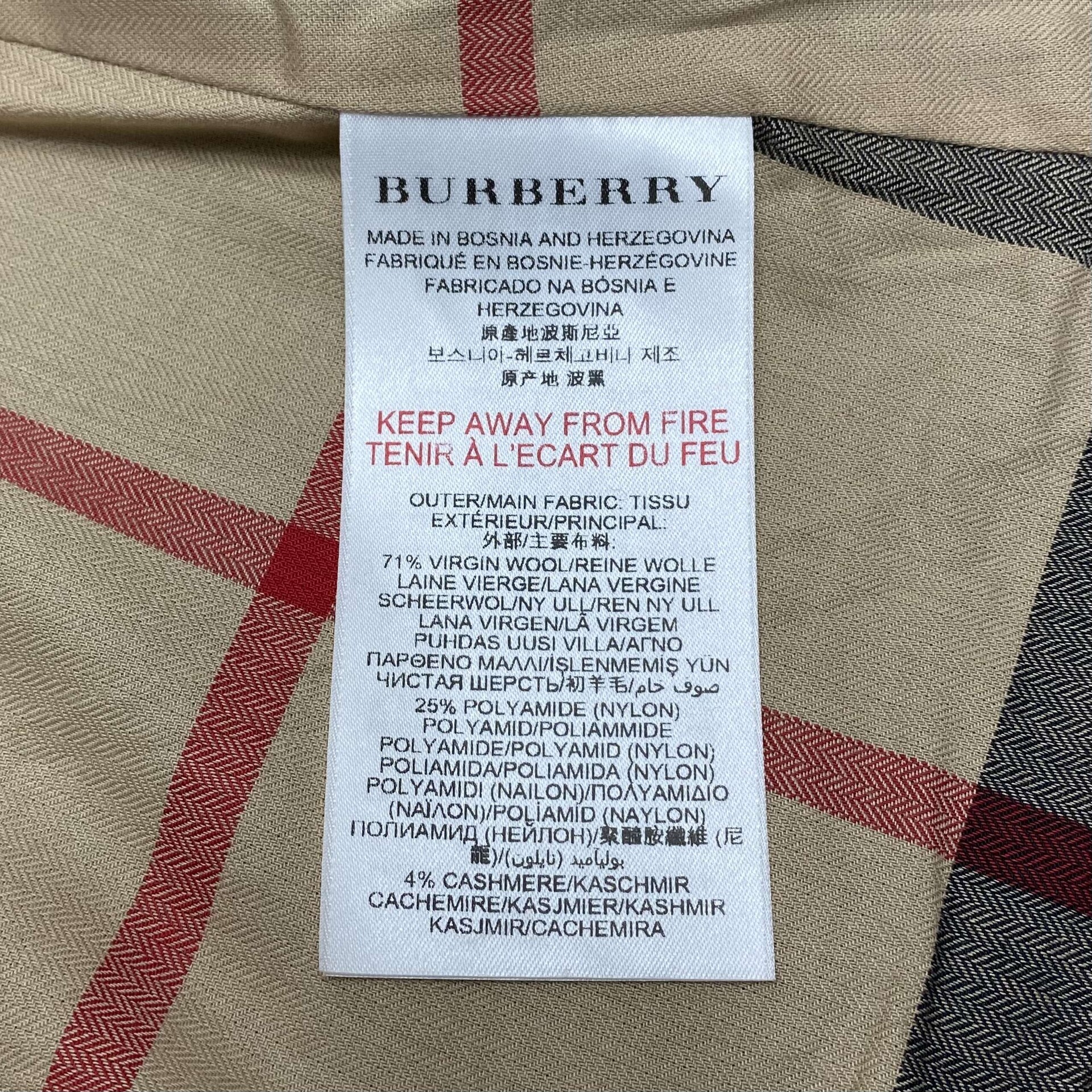 Casaco Burberry Infantil Vermelho