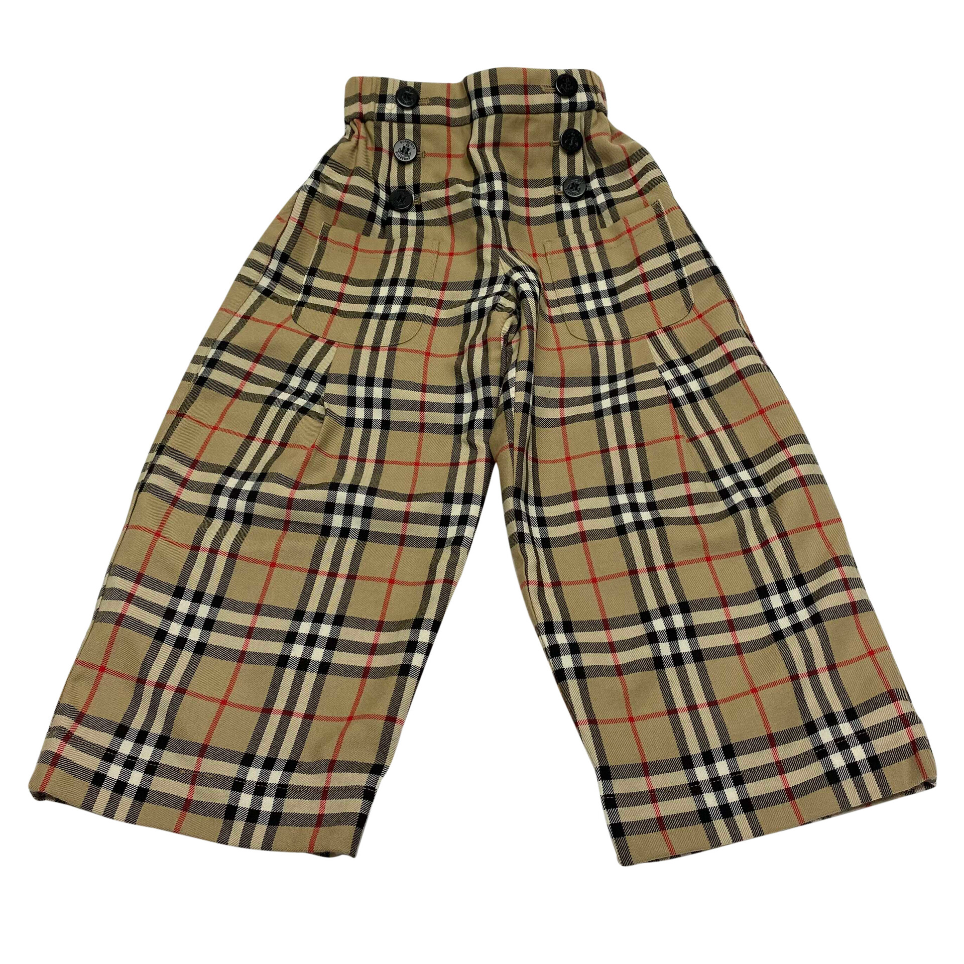 Calça Burberry Pantacourt Infantil Xadrez