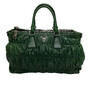 Bolsa Prada Couro Drapeado Verde