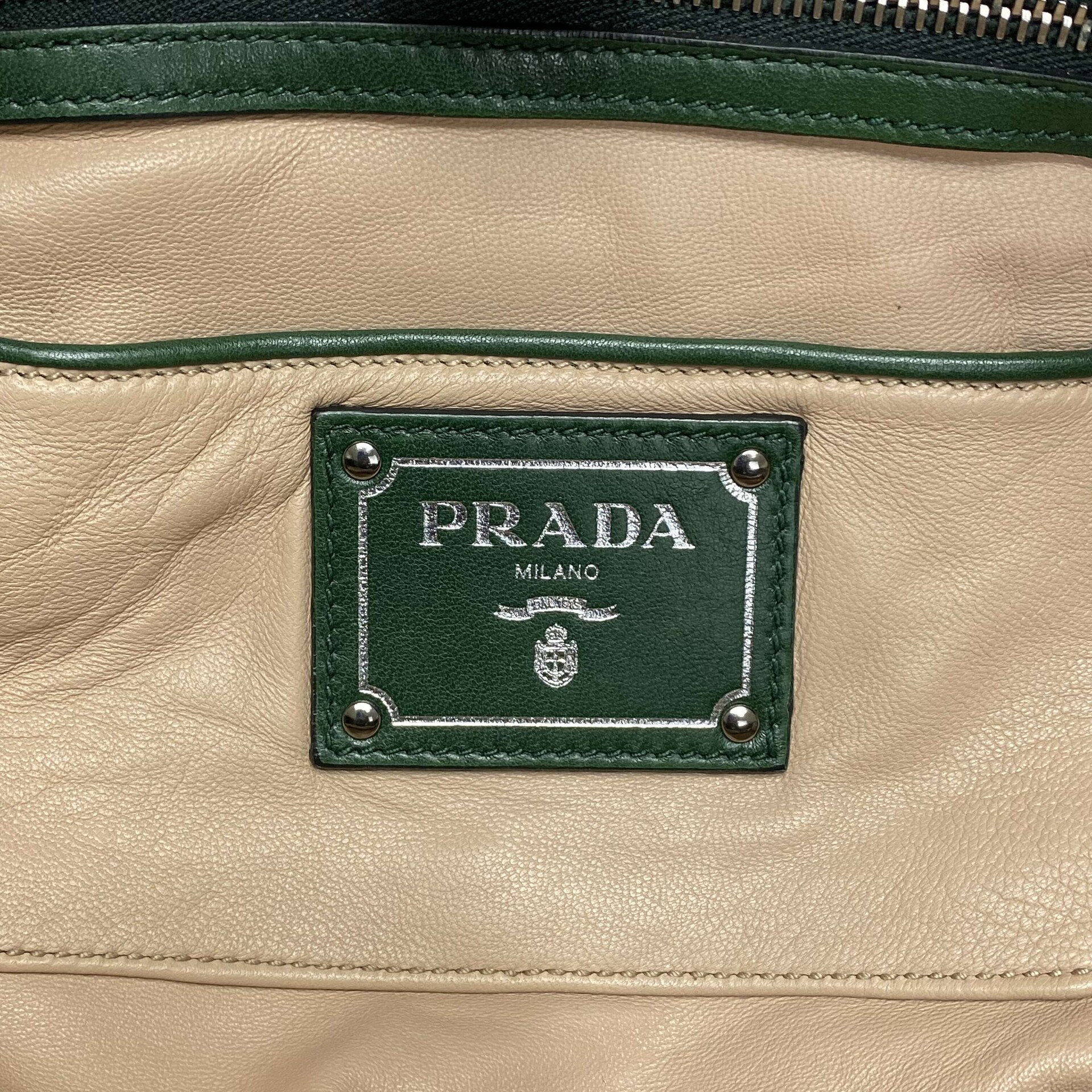 Bolsa Prada Couro Drapeado Verde