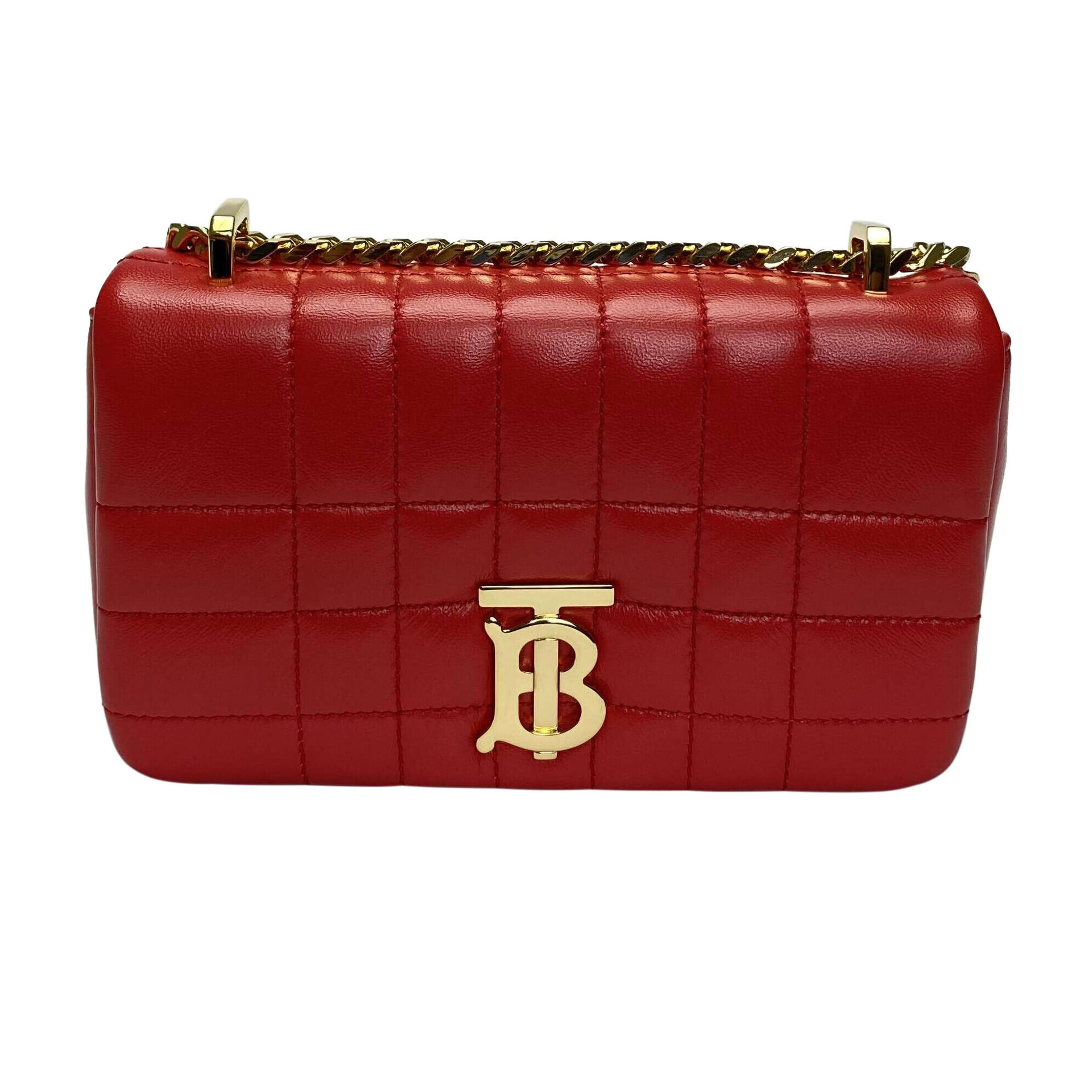 Bolsa Burberry Lola Couro Vermelho Mini