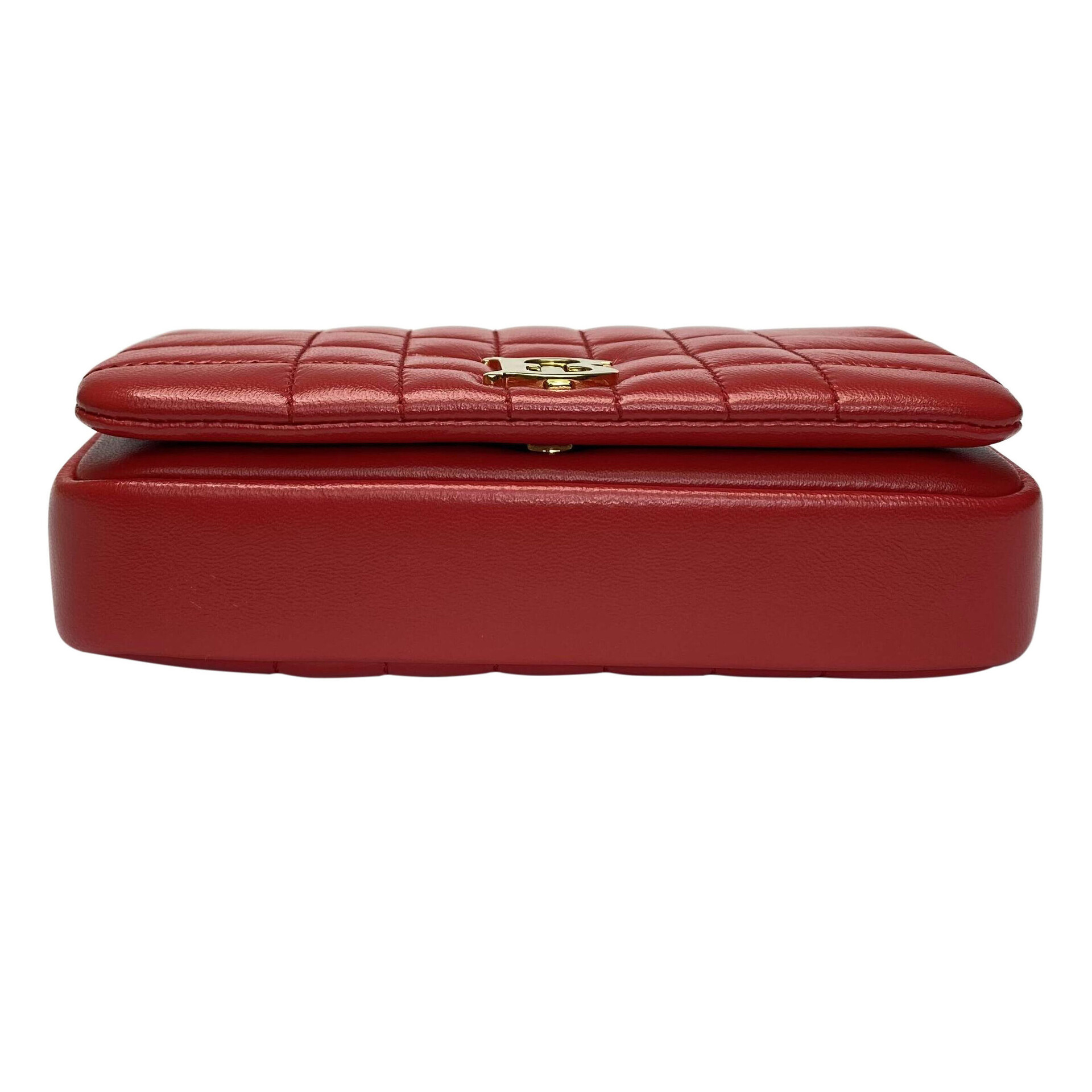 Bolsa Burberry Lola Couro Vermelho Mini