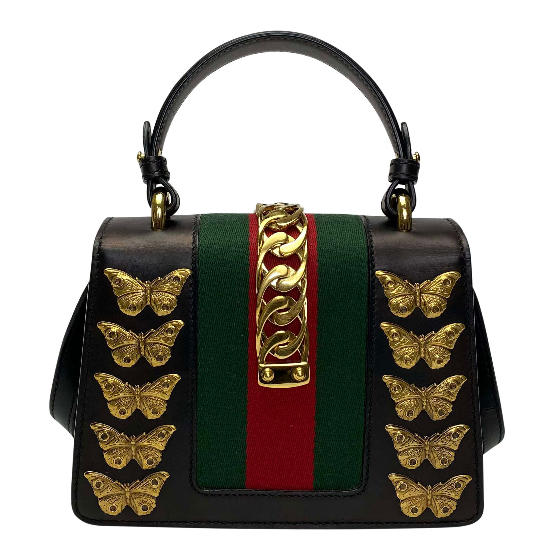 Bolsa Gucci Mini Sylvie Animalier Preta