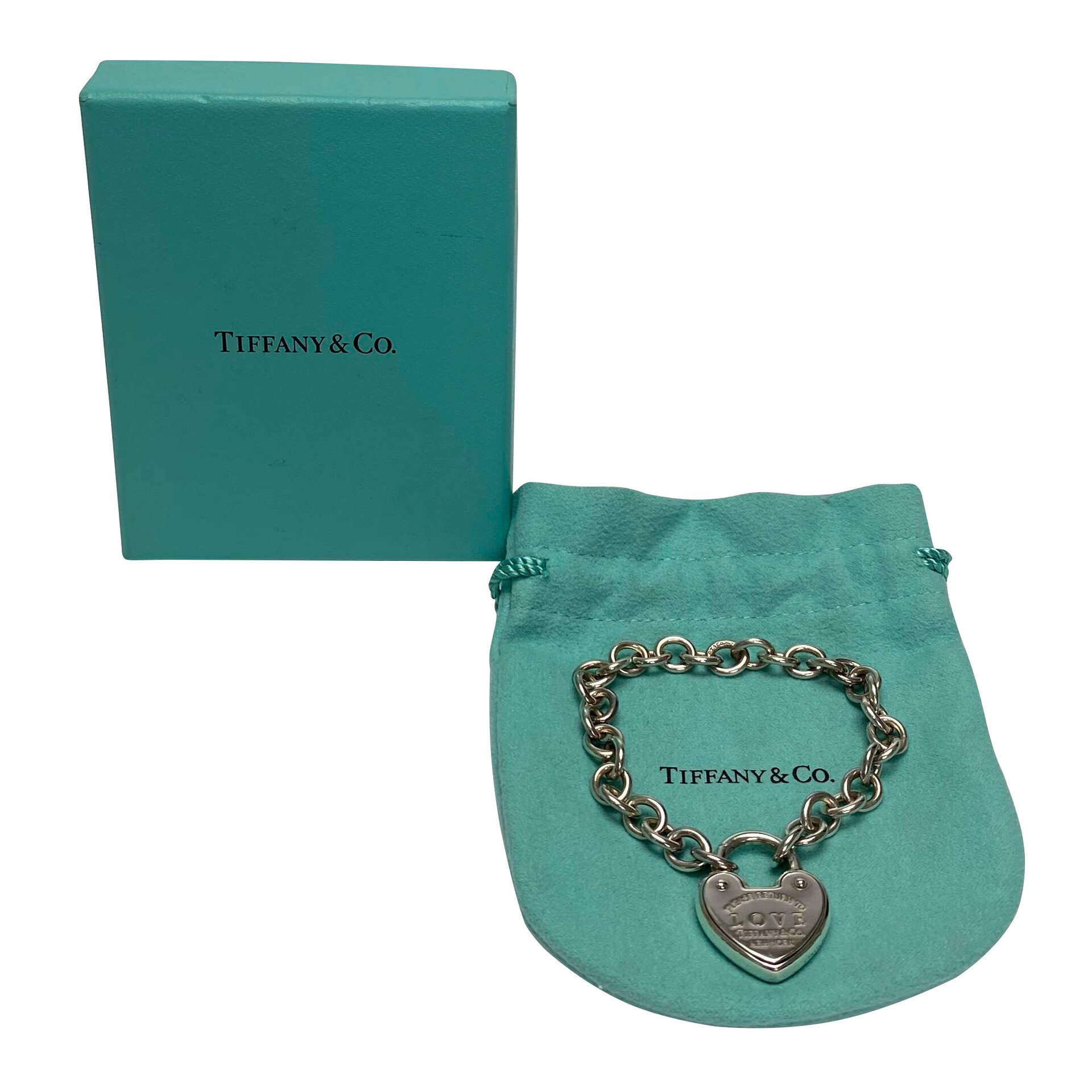 Pulseira Tiffany & Co. Love Lock Prata de Lei